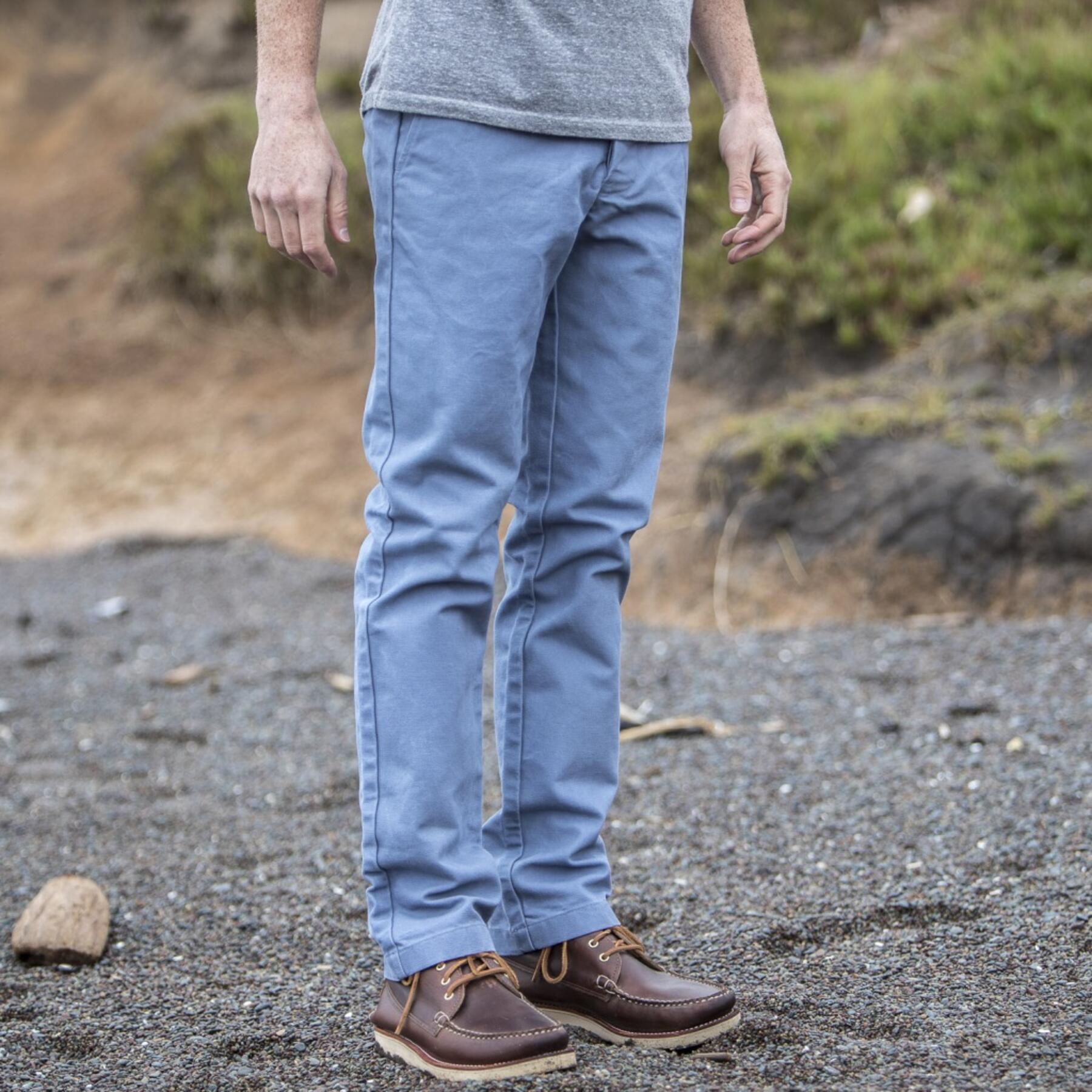 gustin #96 cornflower blue duck canvas chino