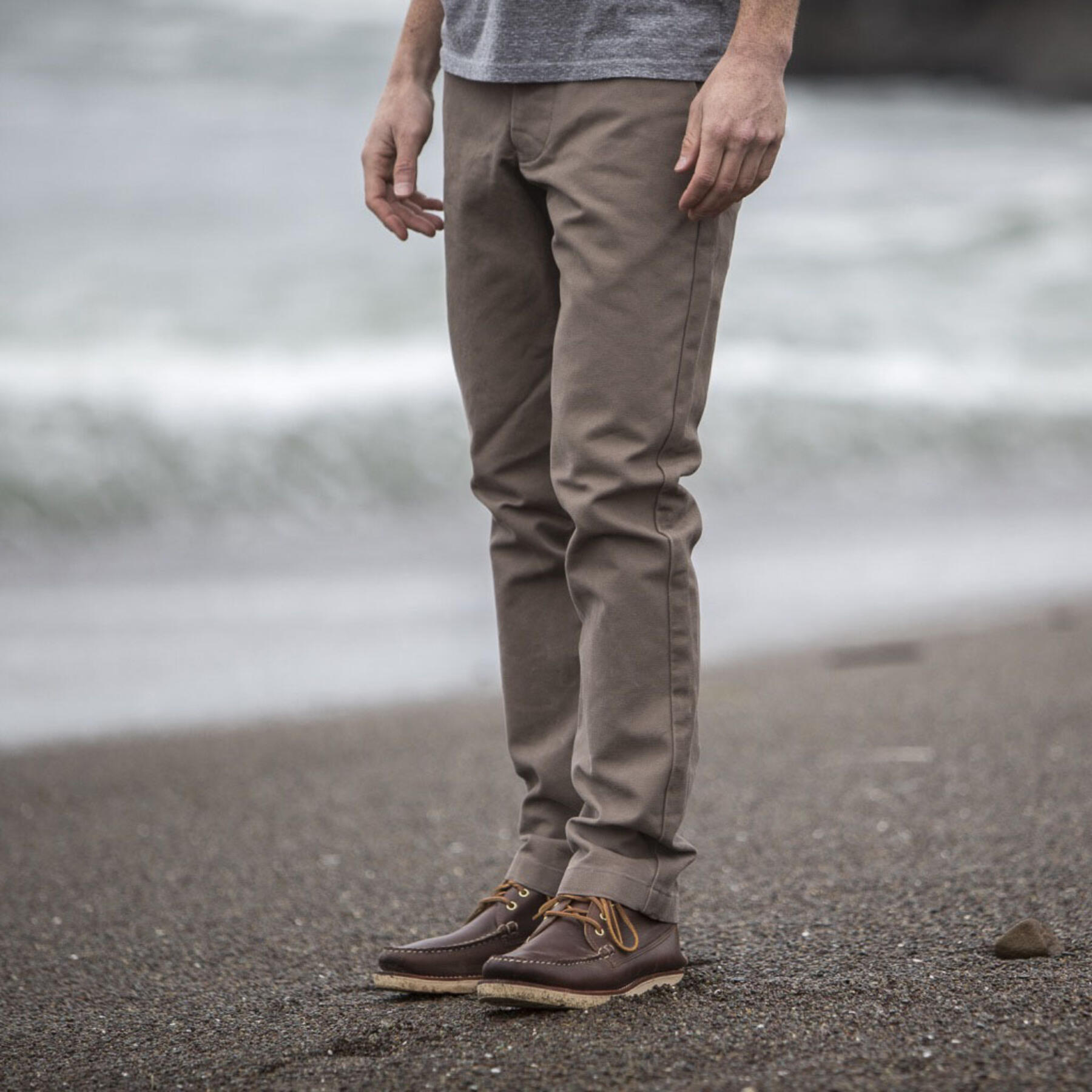 gustin #98 antique brown duck canvas chino