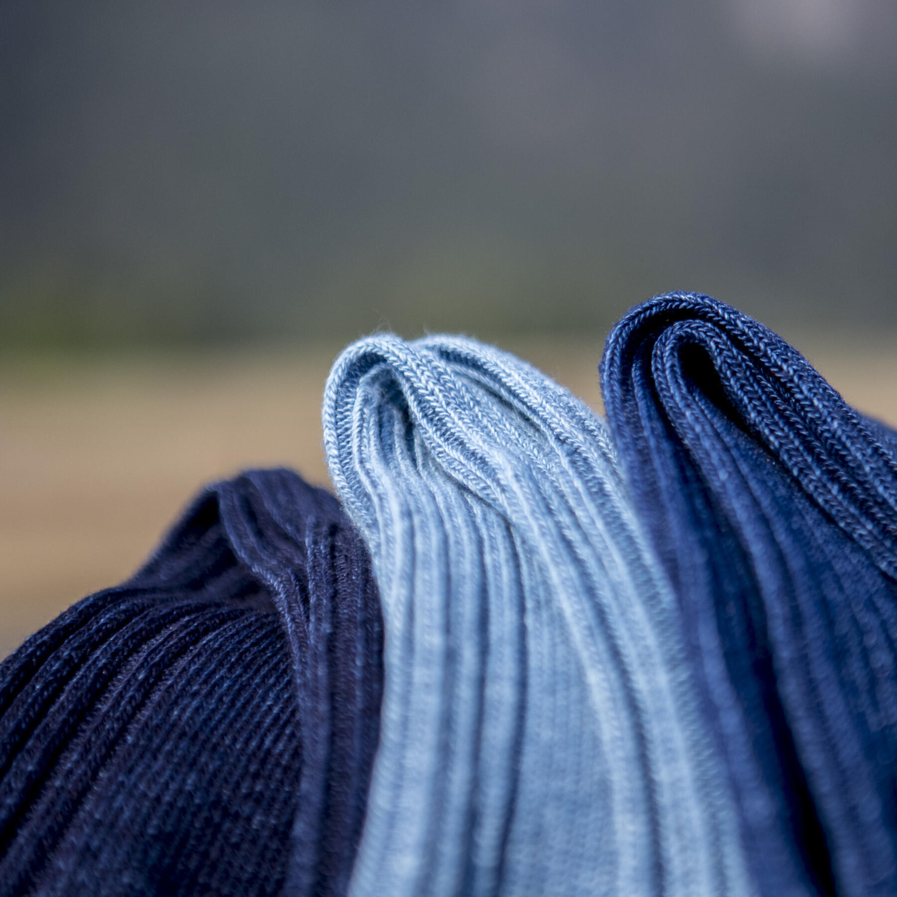 gustin japan indigo rib sock 3pk