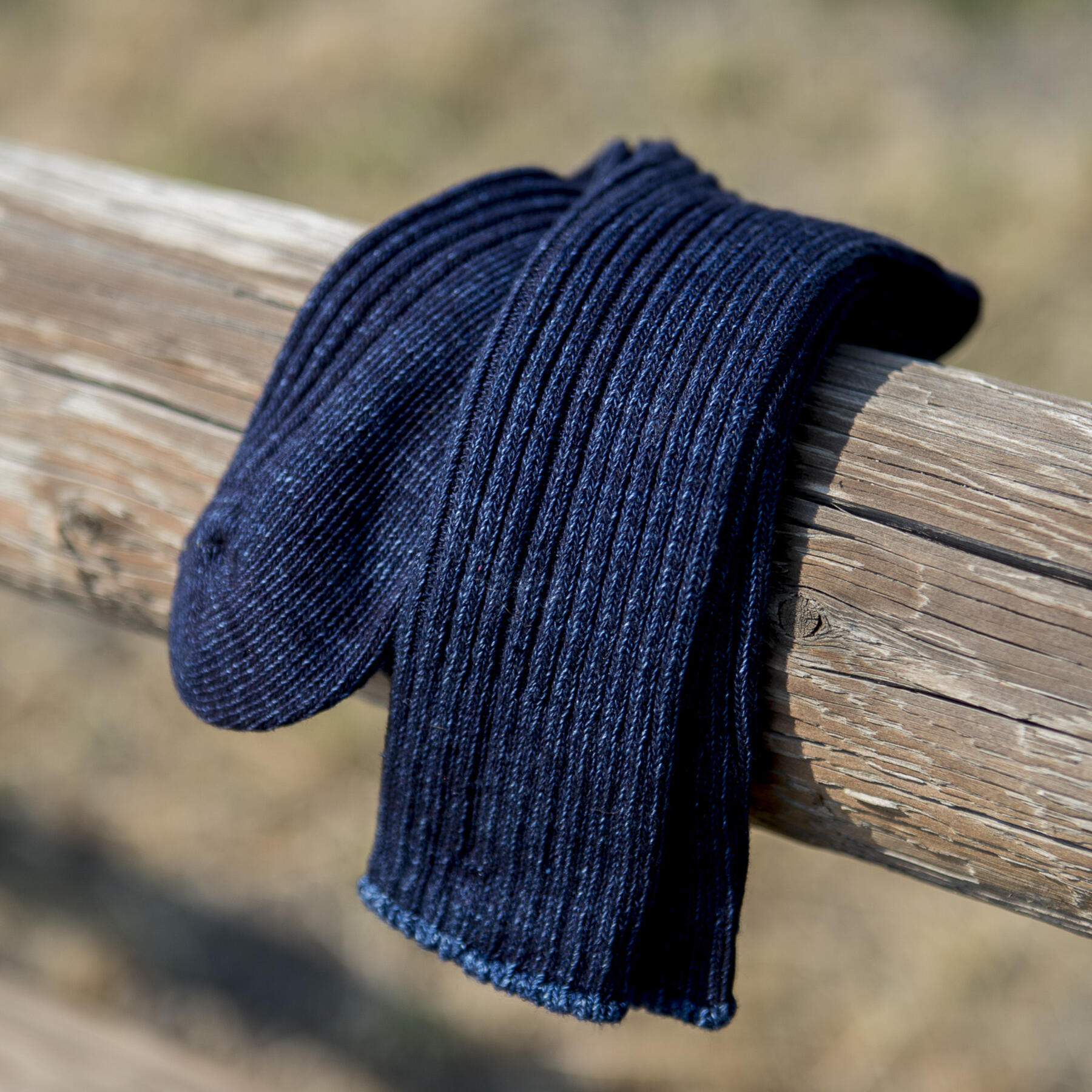 gustin japan indigo rib sock 3pk