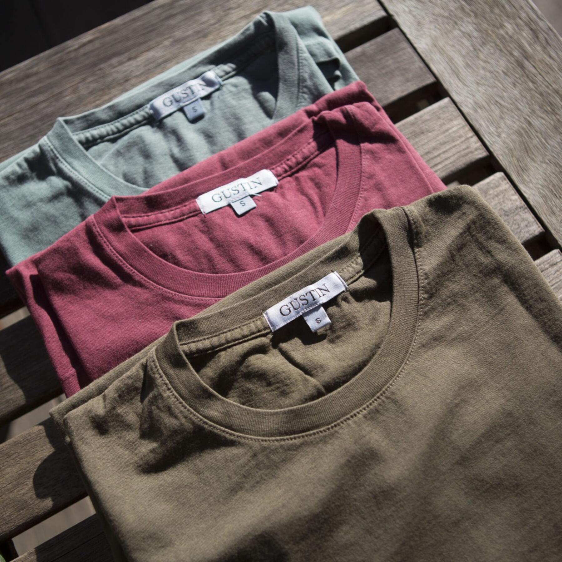 gustin t-shirt 3pk (army, oxblood, emerald)