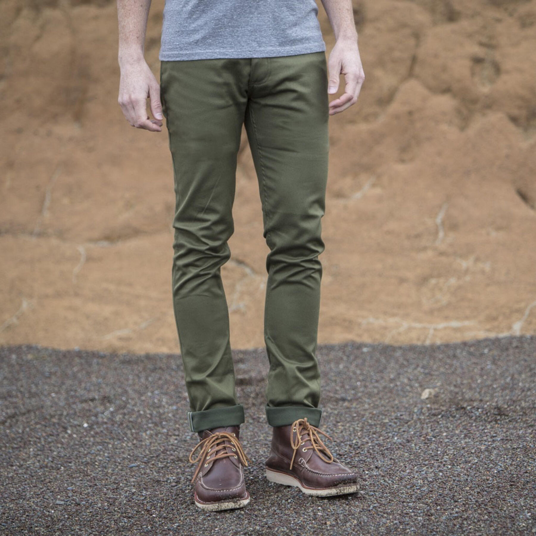 gustin #367 japan selvedge bedford corduroy - olive