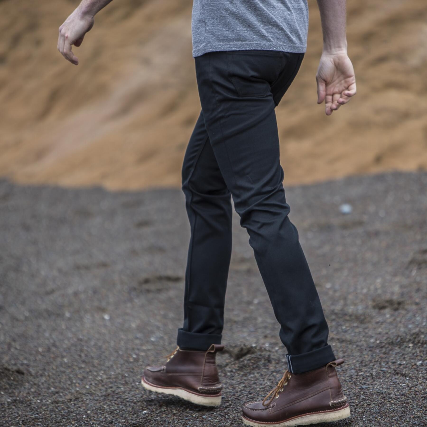 gustin #369 japan selvedge bedford corduroy - black