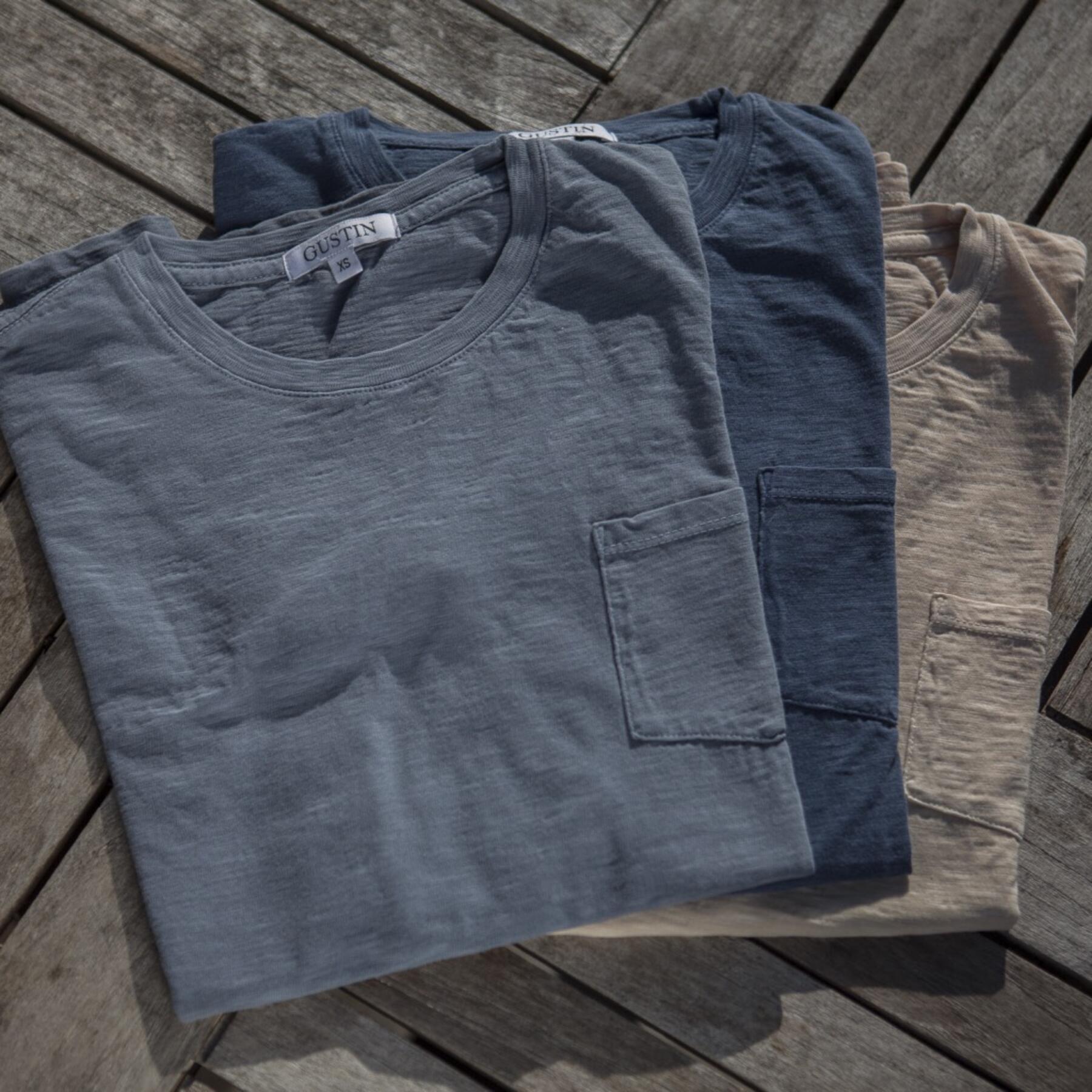 gustin slub pocket t-shirt 3 pack (slate, ocean, oatmeal)