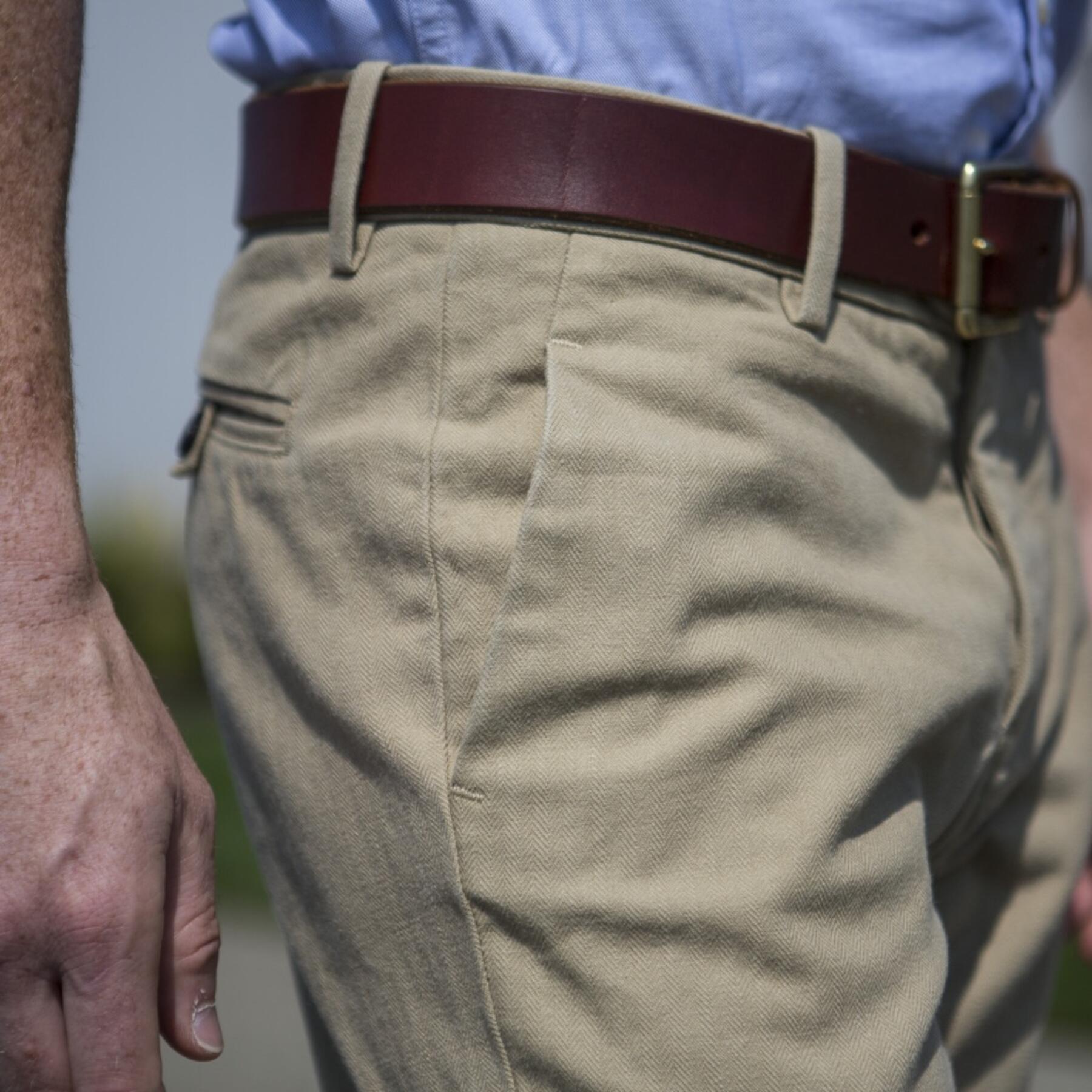 gustin #141 japan khaki herringbone chinos