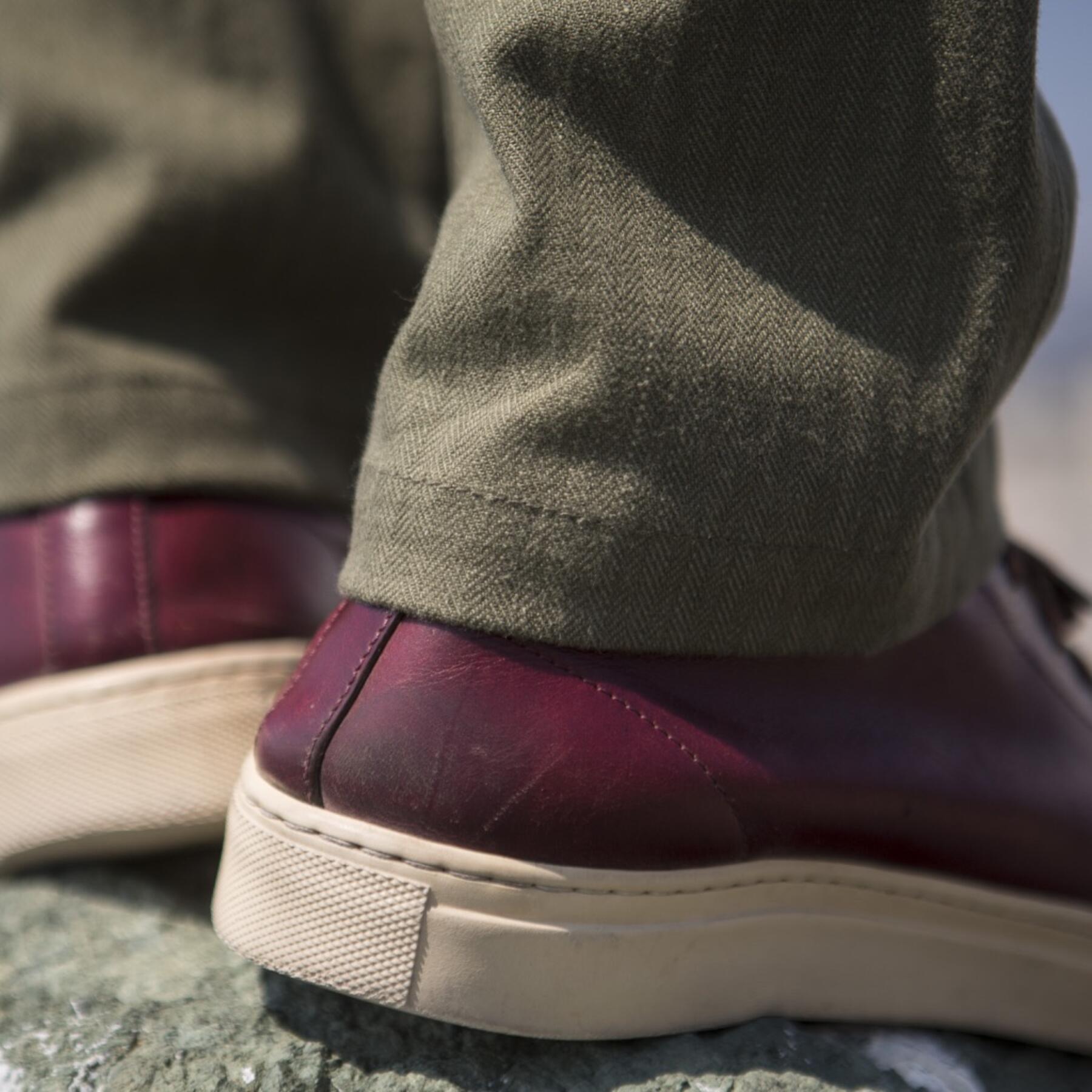 gustin #143 japan olive herringbone chinos