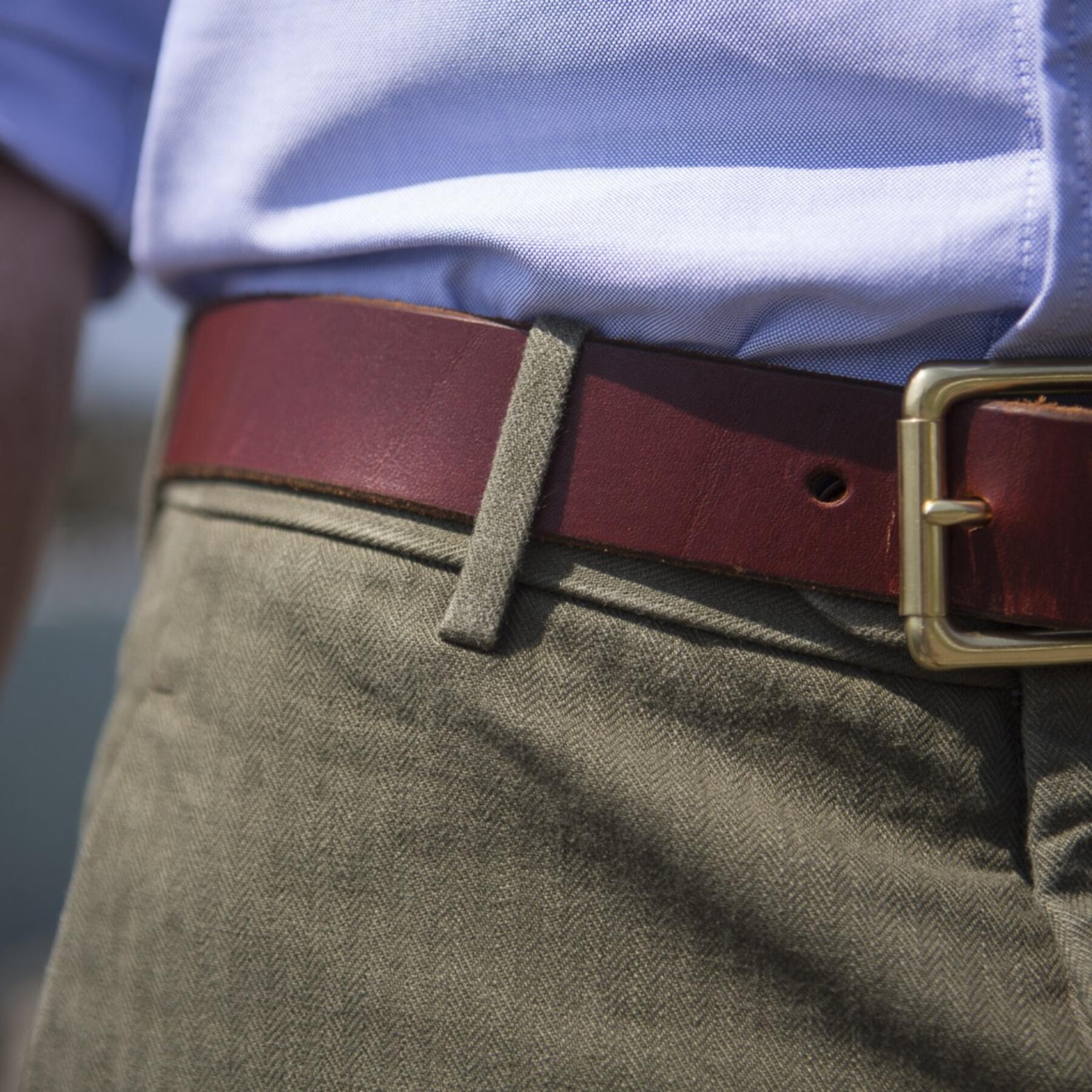 gustin #143 japan olive herringbone chinos