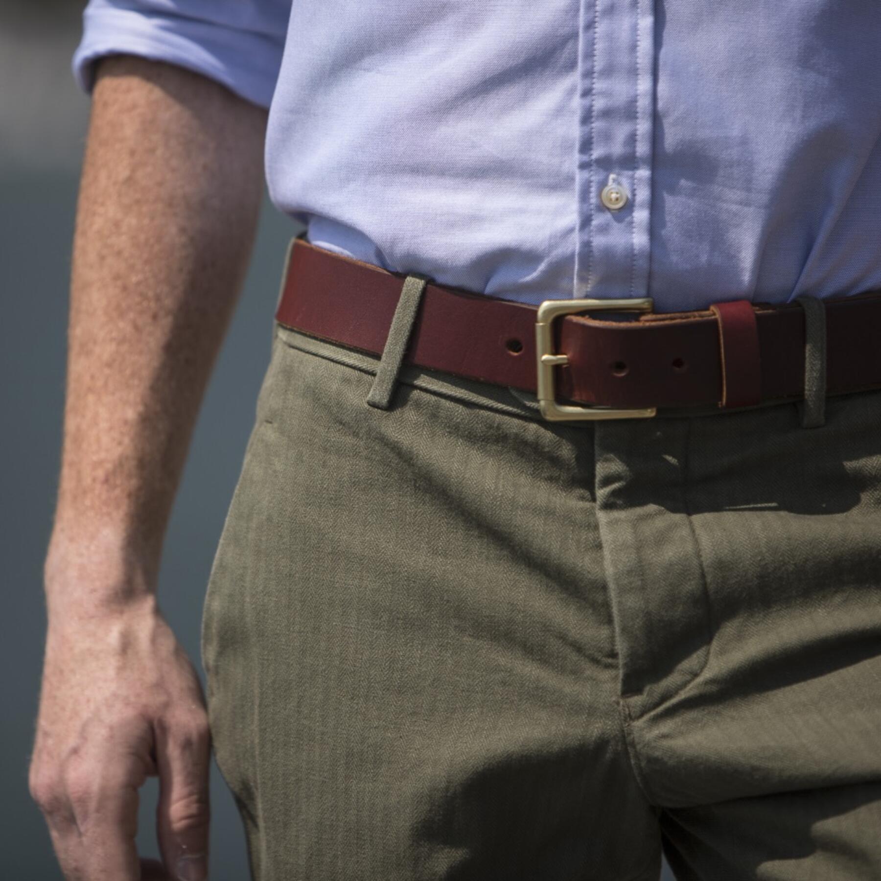 gustin #143 japan olive herringbone chinos