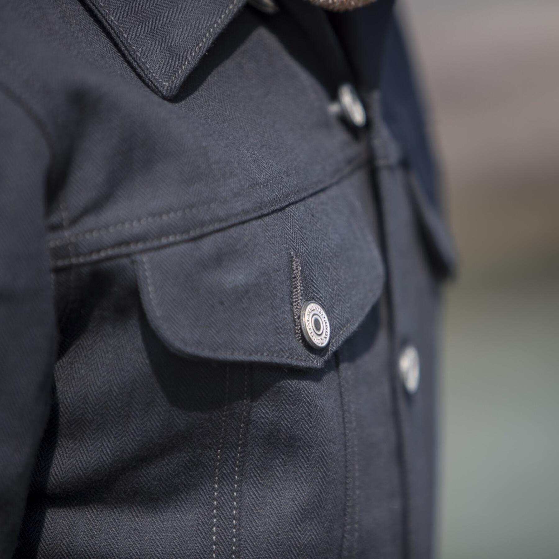 gustin japan herringbone trucker - black
