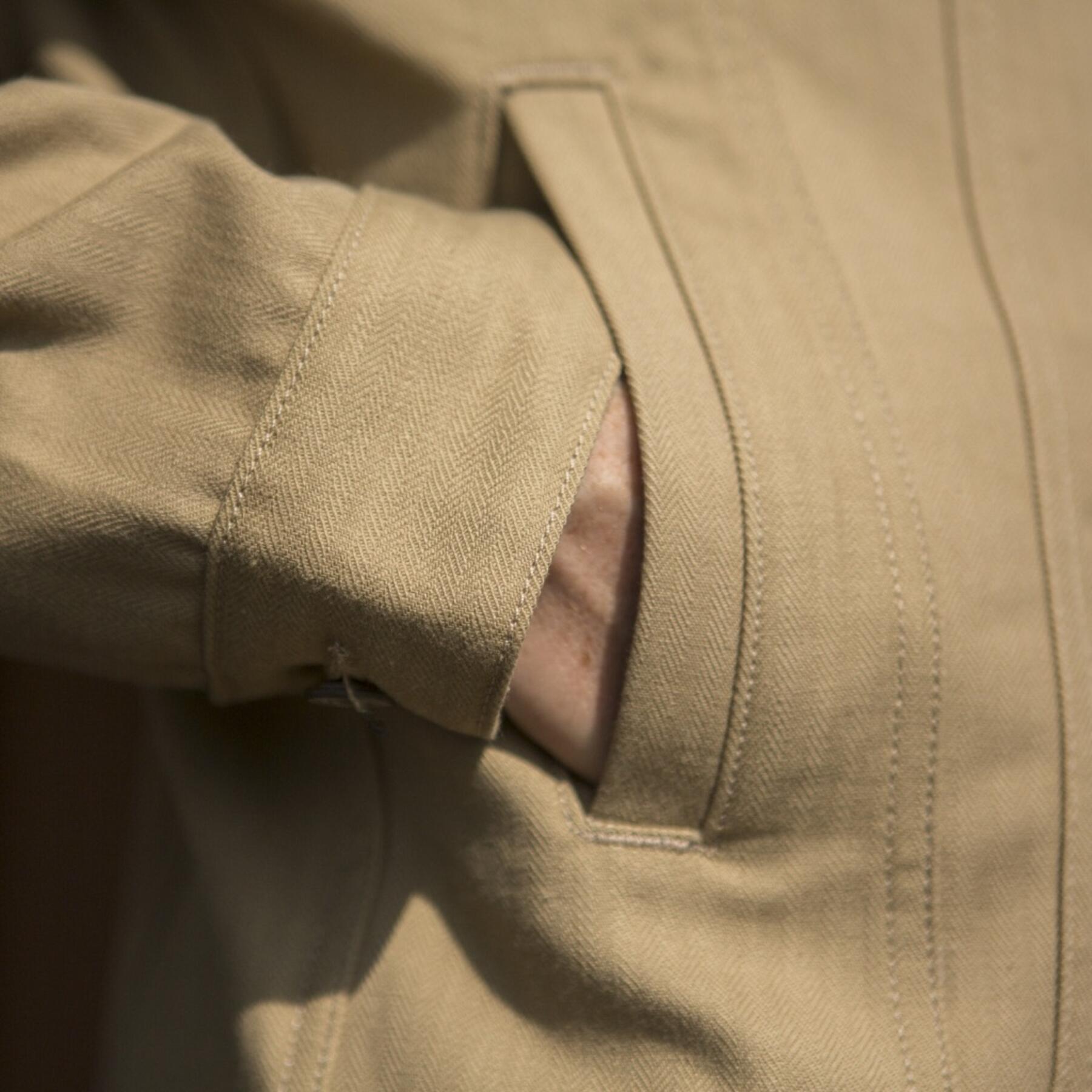 gustin japan herringbone trucker - khaki