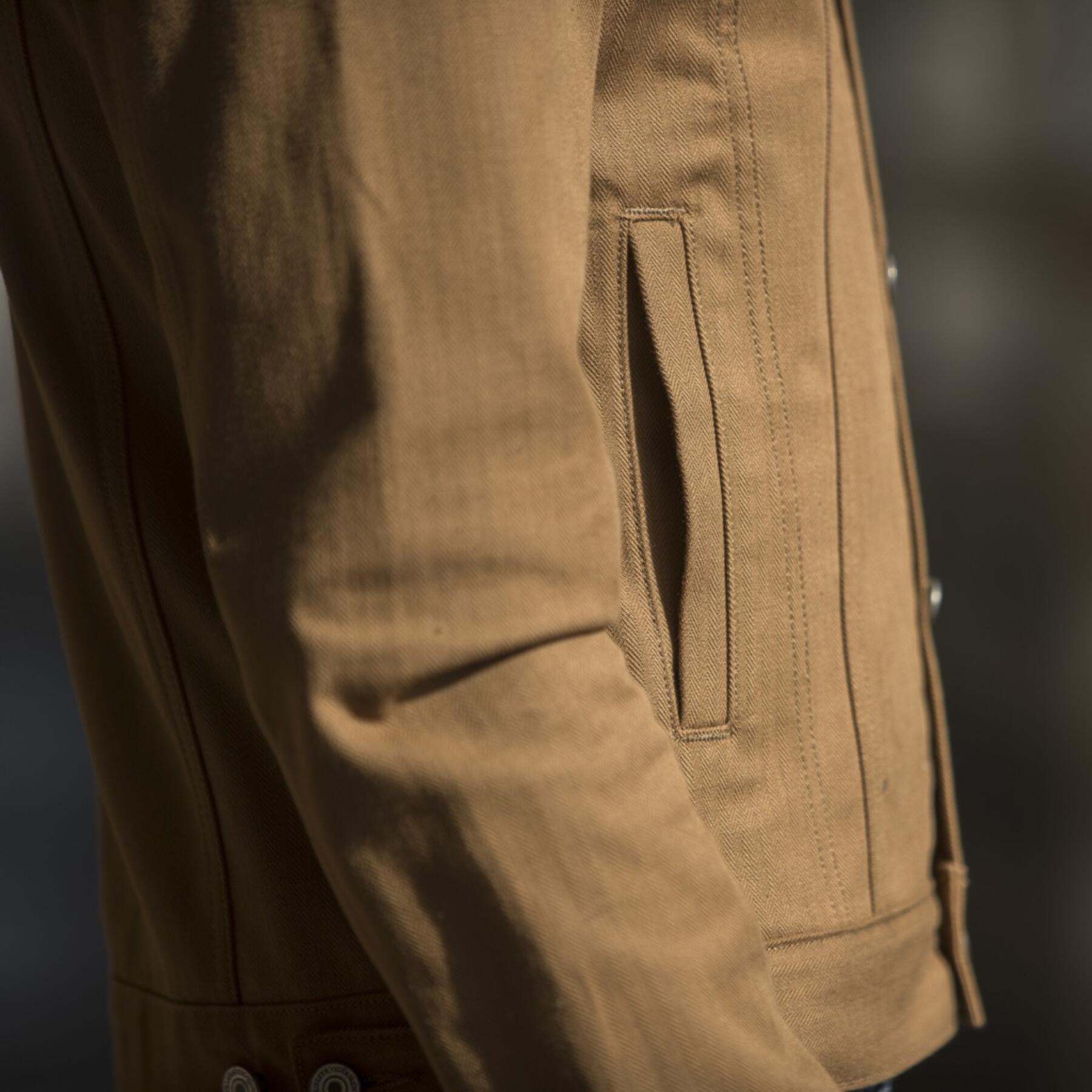 gustin japan herringbone trucker - camel