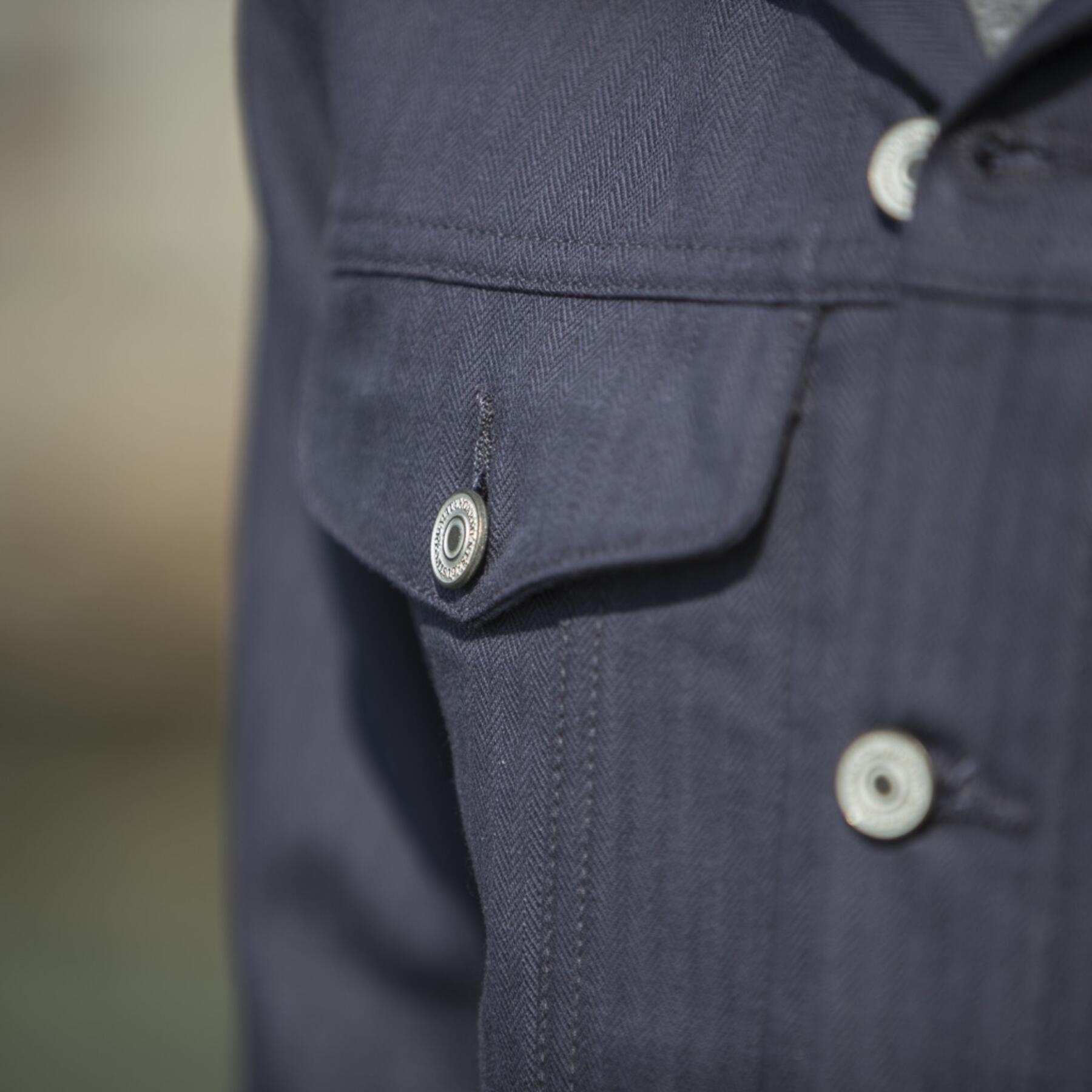 gustin japan herringbone trucker - vintage navy