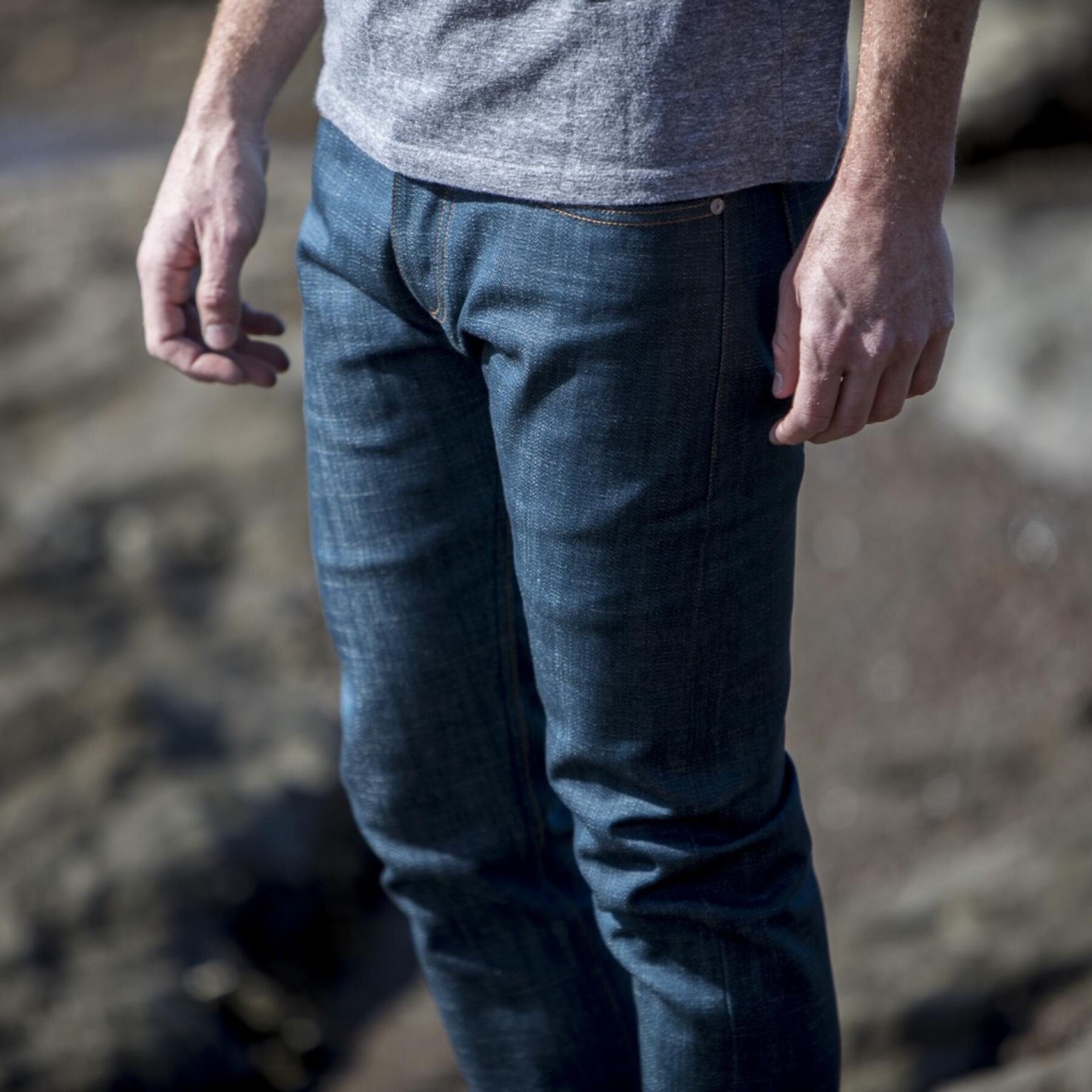 gustin #109 cerulean broken twill