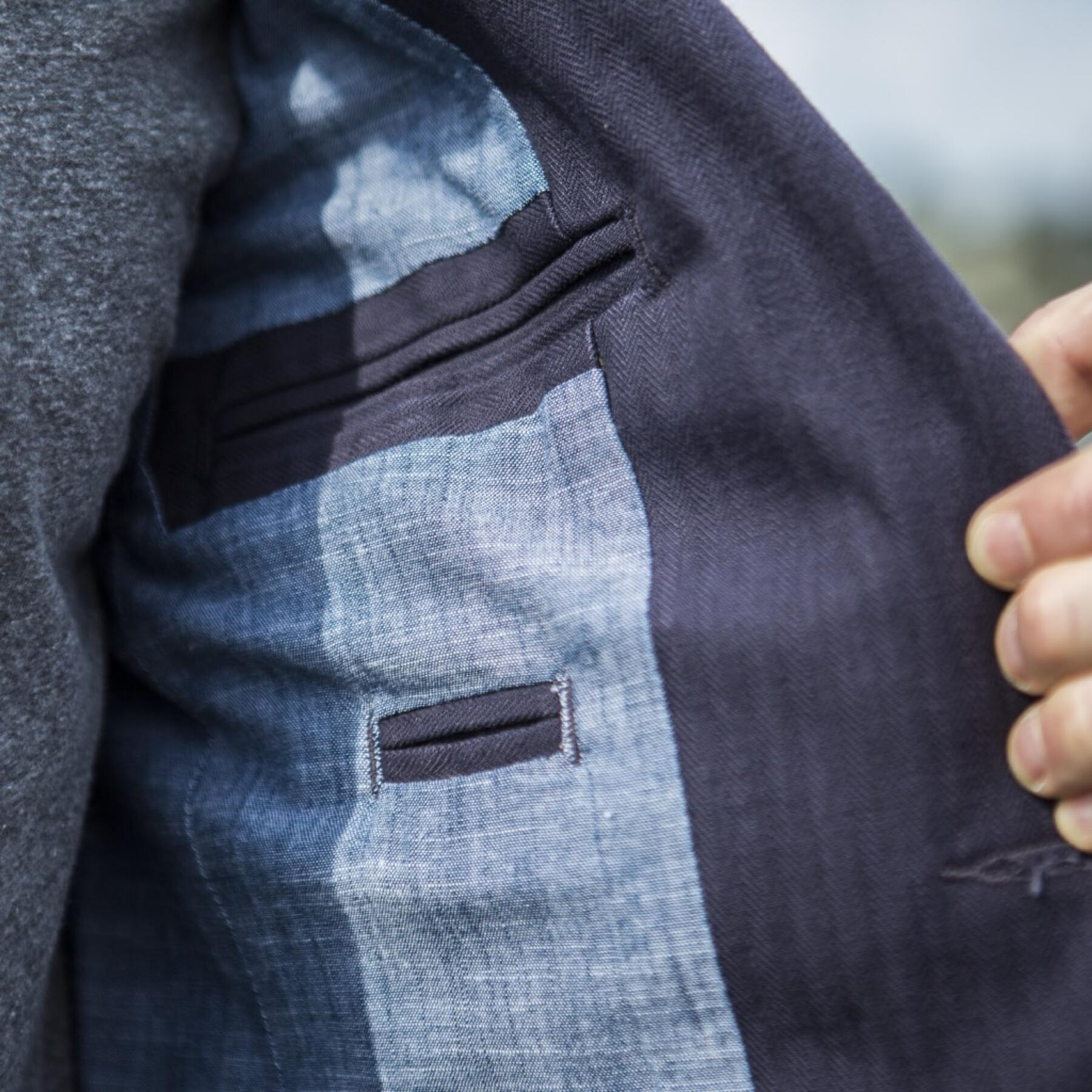 gustin blazer - vintage navy herringbone