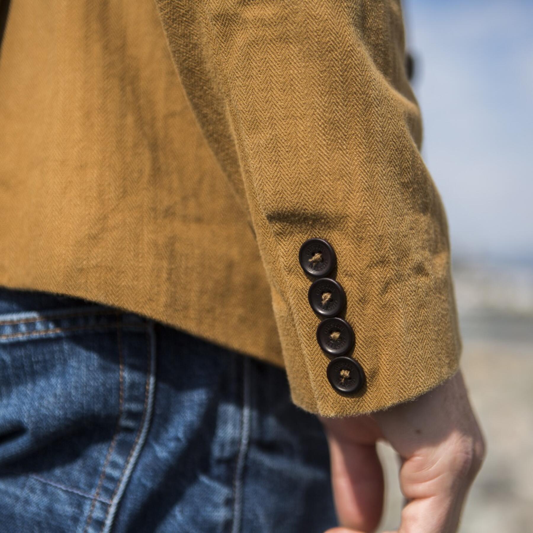 gustin blazer - camel herringbone