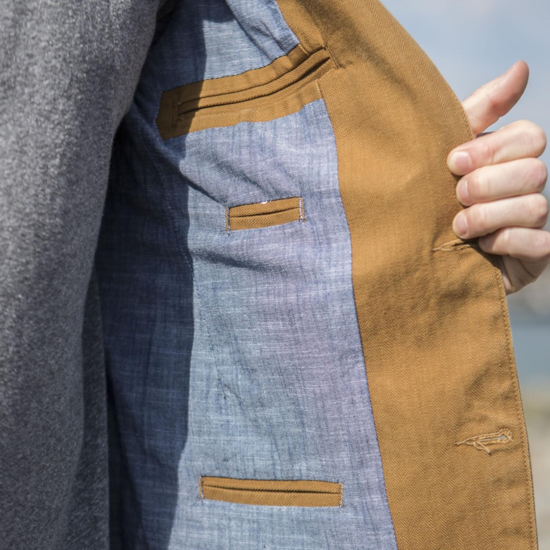 gustin blazer - camel herringbone