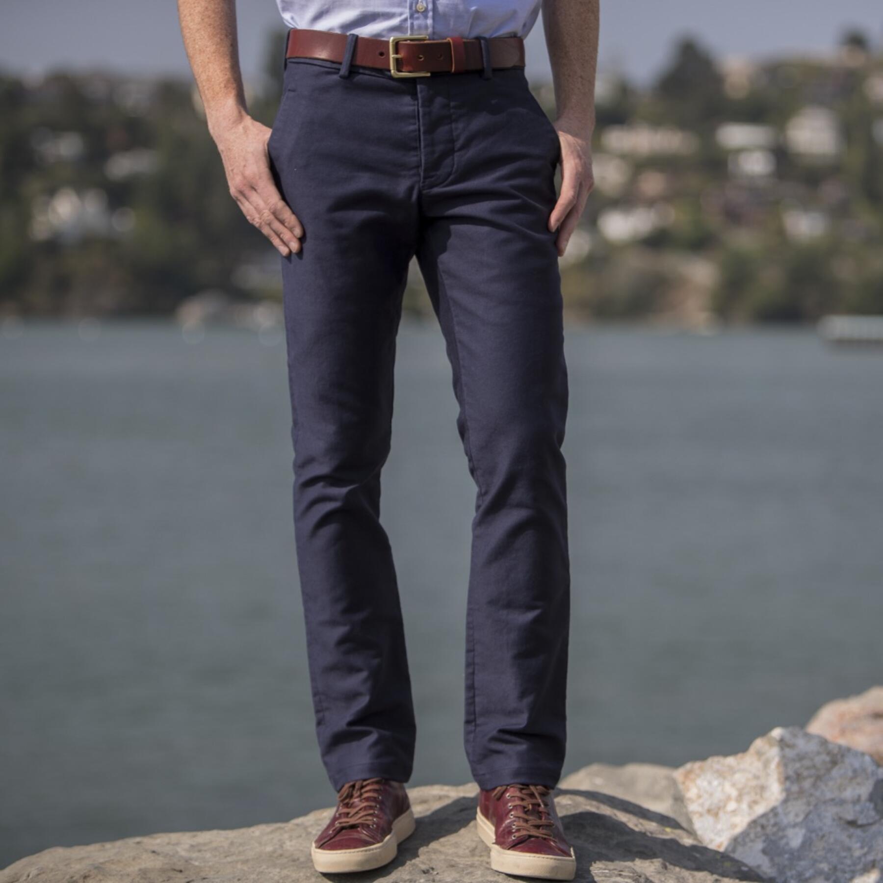 gustin #145 navy military corduroy chinos