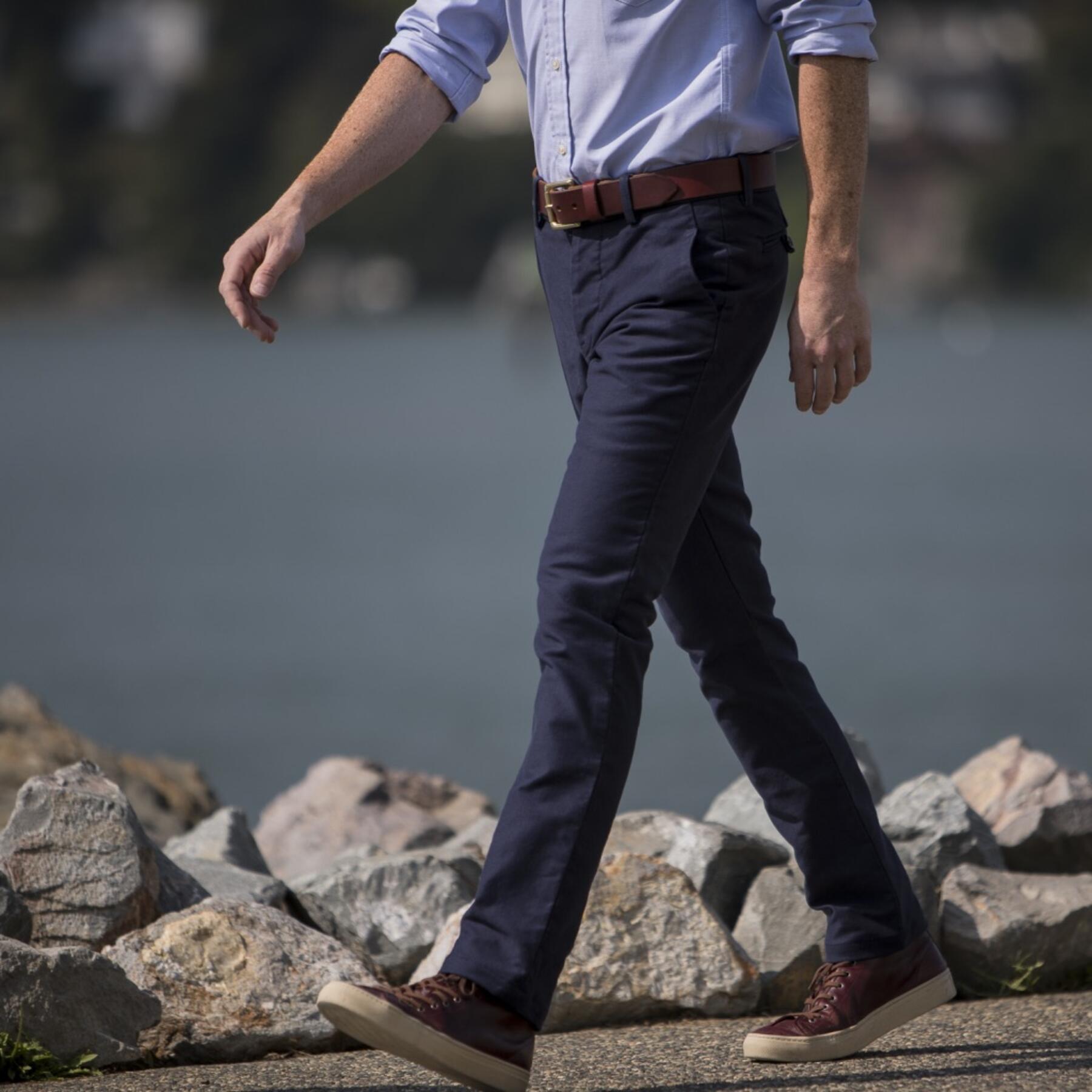 gustin #145 navy military corduroy chinos