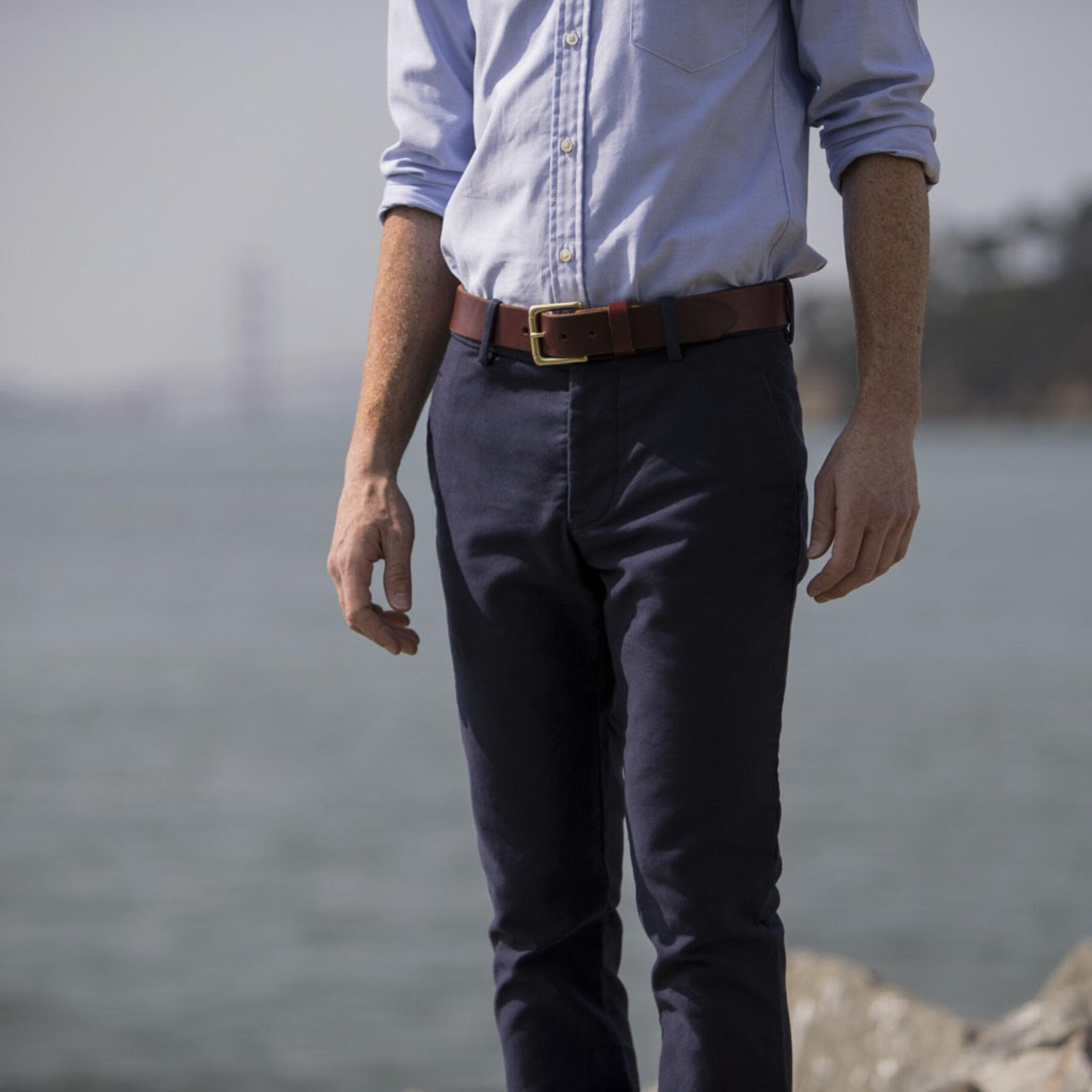 gustin #145 navy military corduroy chinos