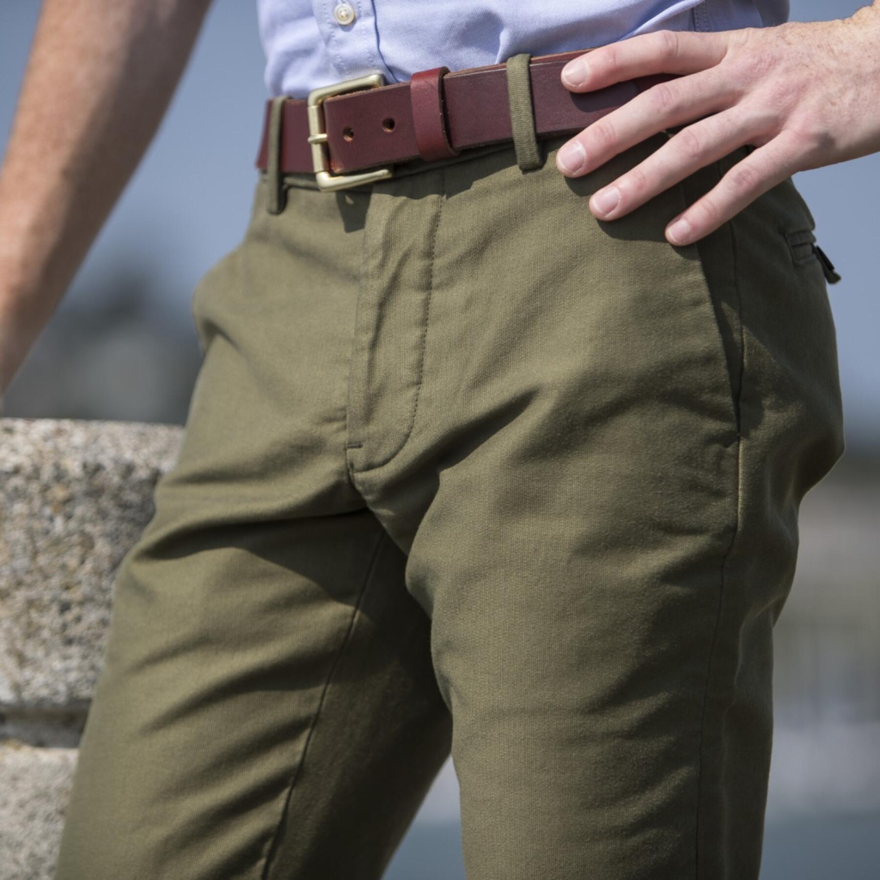 gustin #146 olive military corduroy chinos