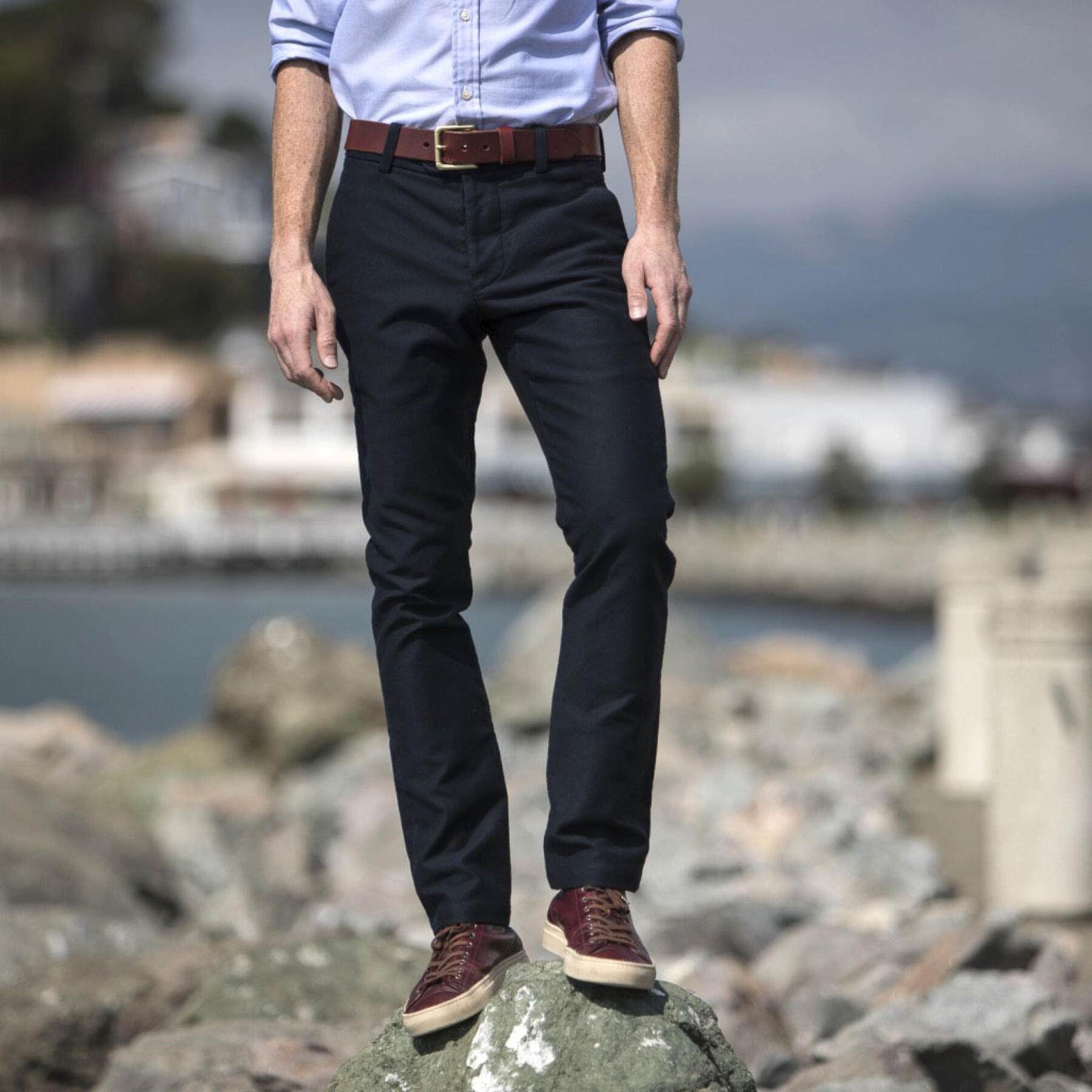 gustin #147 midnight military corduroy chinos