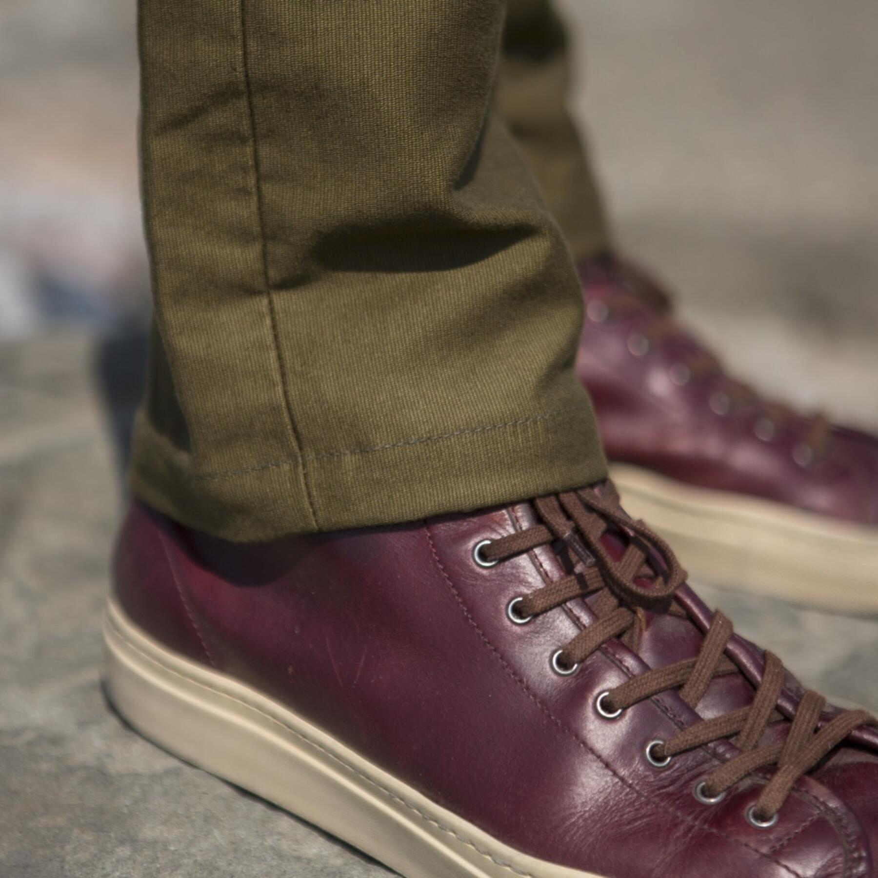 gustin #148 brown olive military corduroy chinos