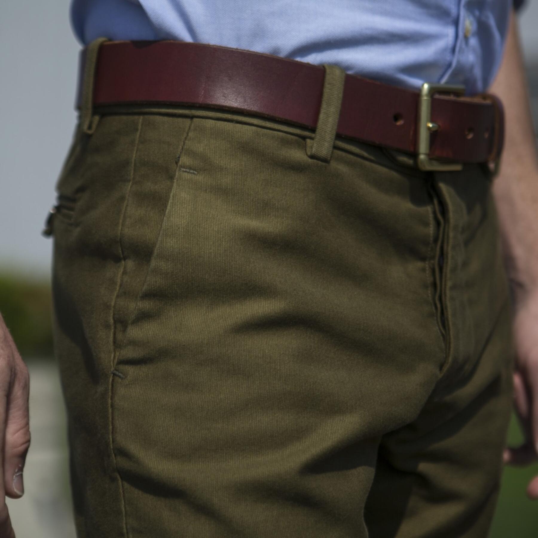 gustin #148 brown olive military corduroy chinos