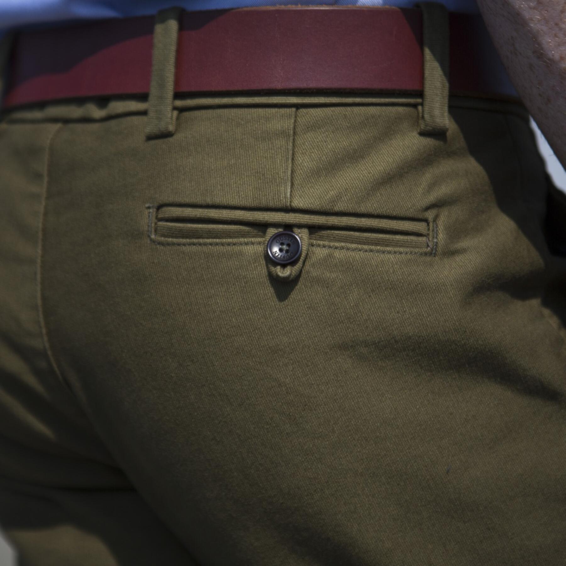 gustin #148 brown olive military corduroy chinos
