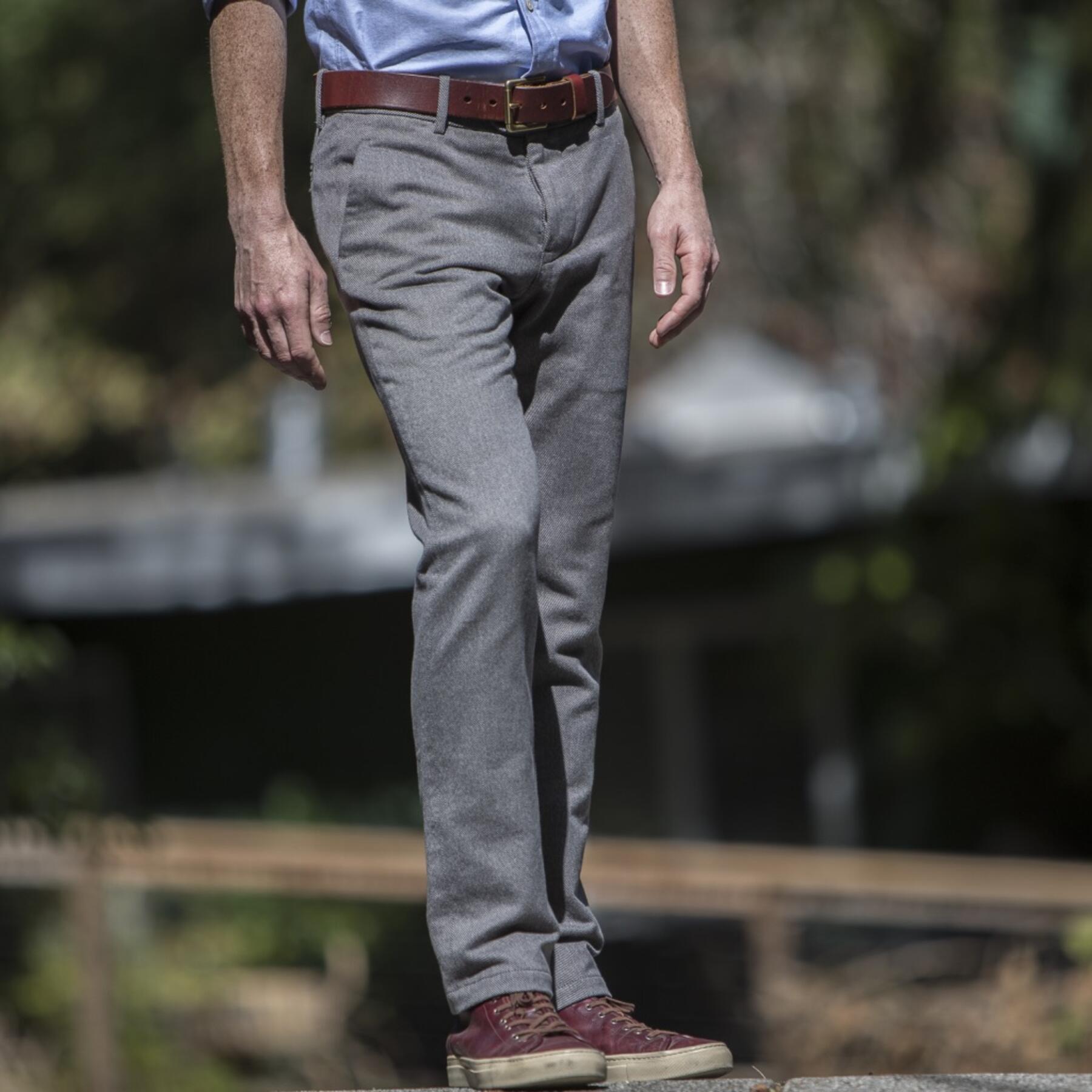 gustin #149 grey corkscrew twill chinos