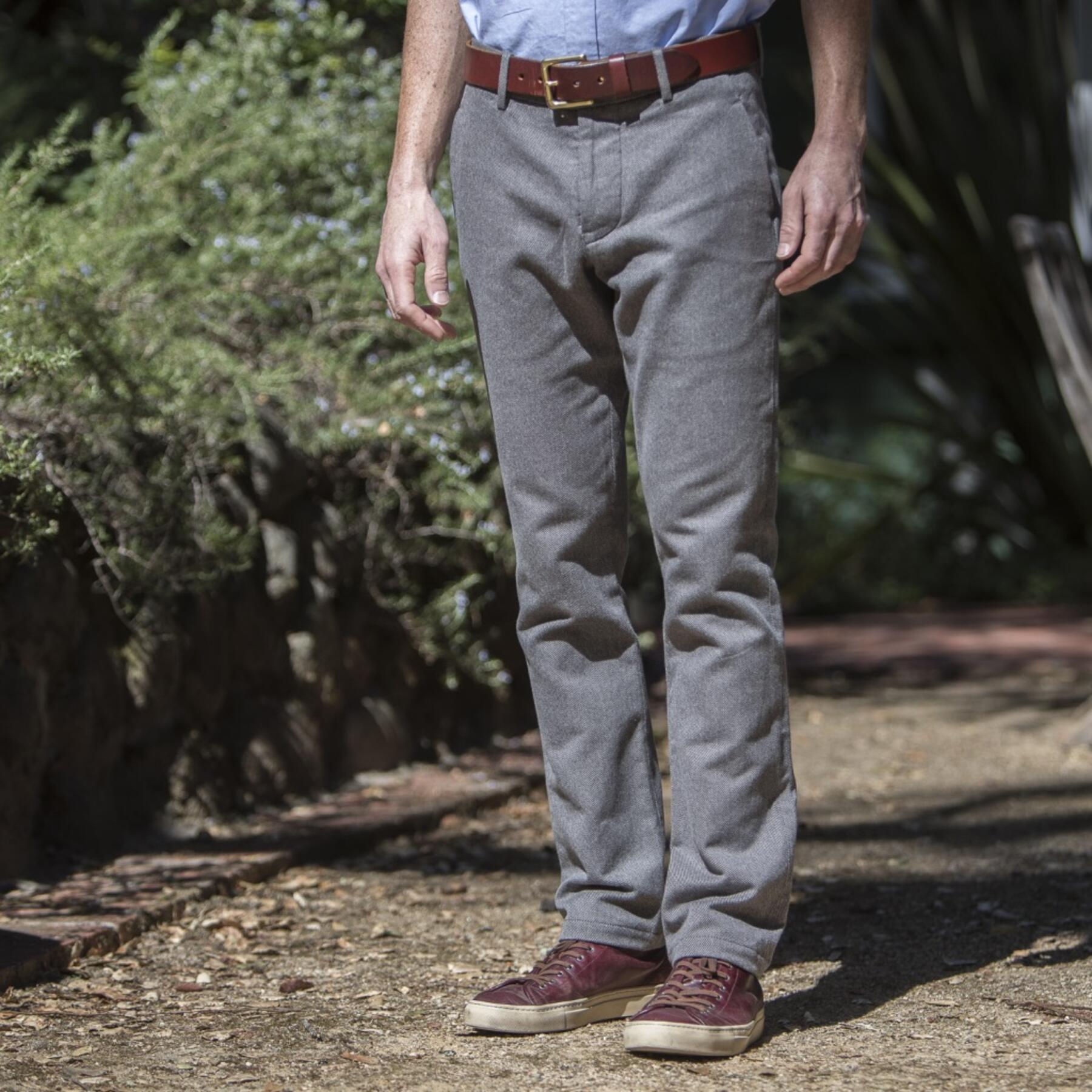 gustin #149 grey corkscrew twill chinos