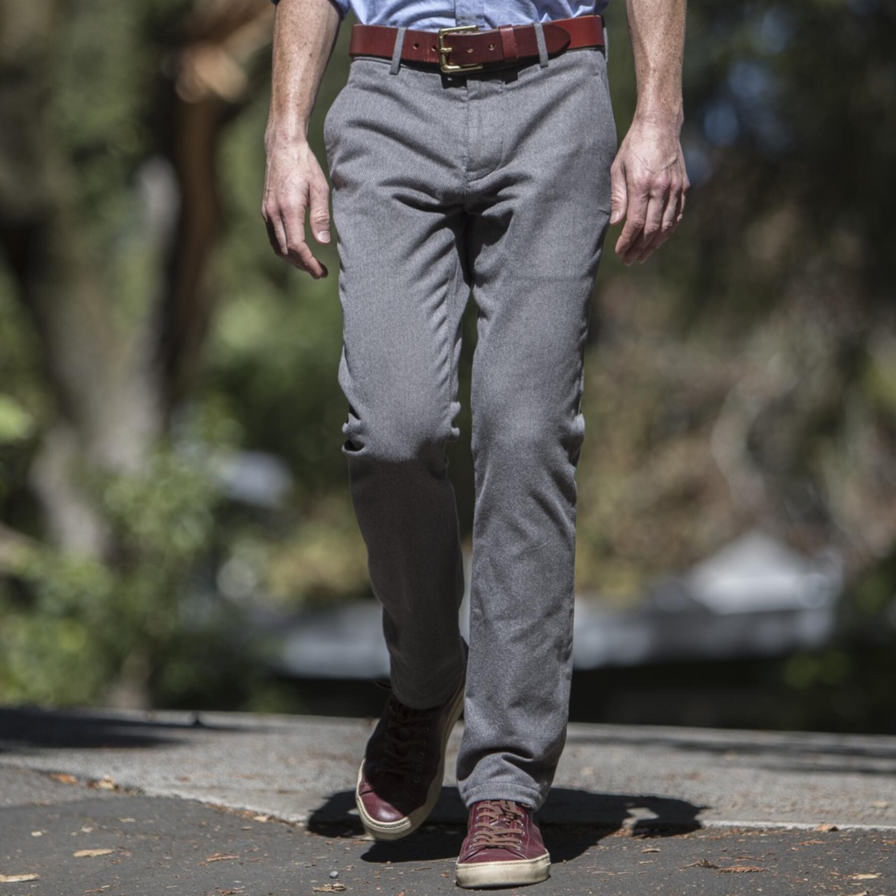 gustin #149 grey corkscrew twill chinos