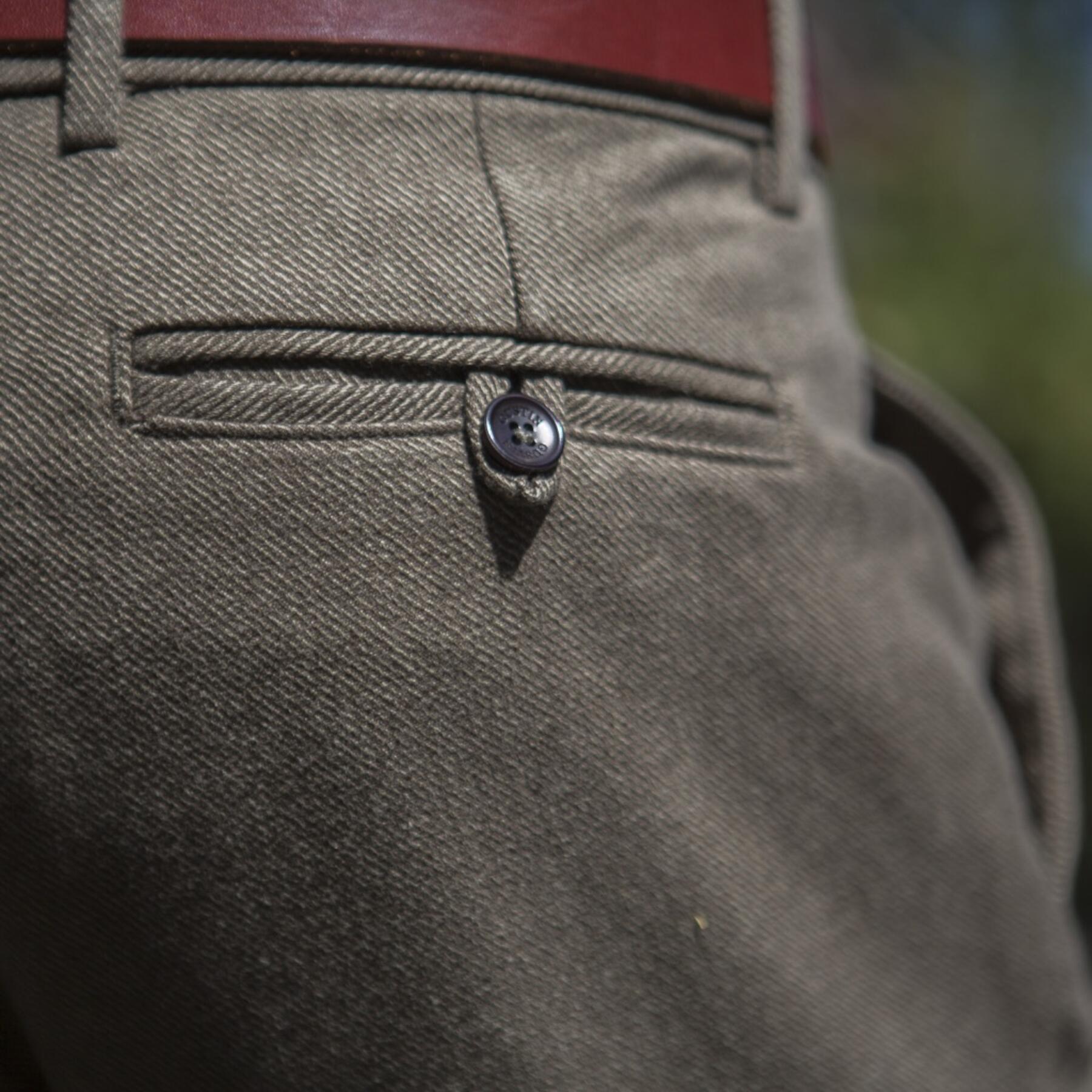 gustin #151 olive corkscrew twill chinos