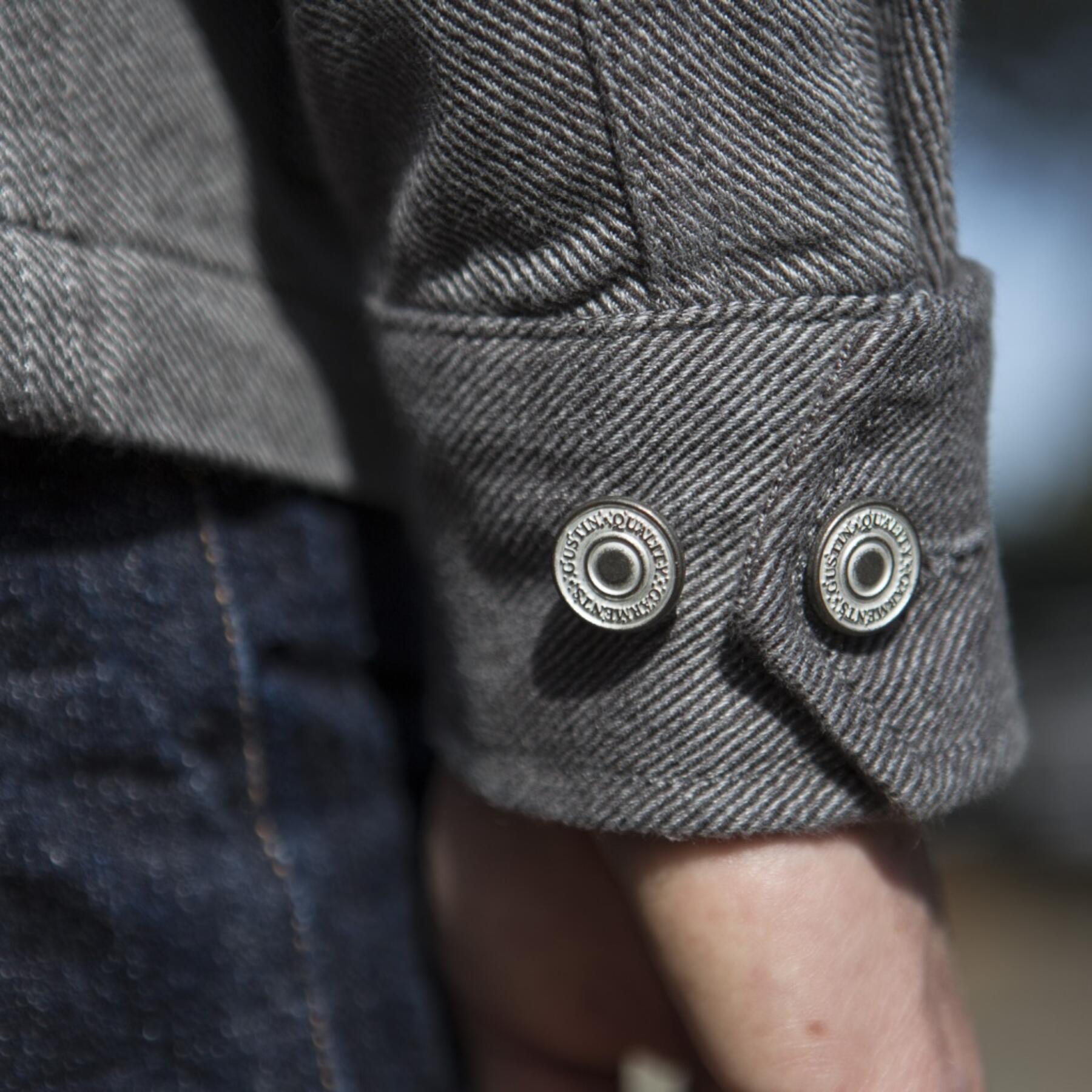 gustin field jacket - grey corkscrew twill