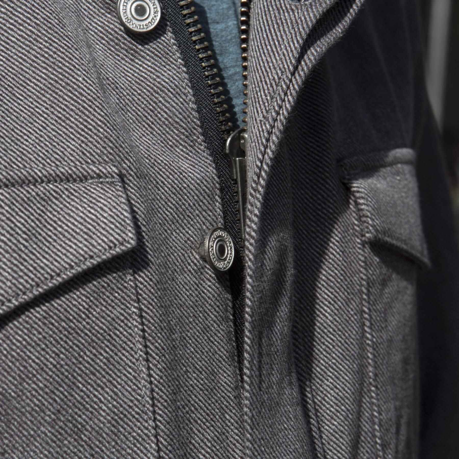 gustin field jacket - grey corkscrew twill