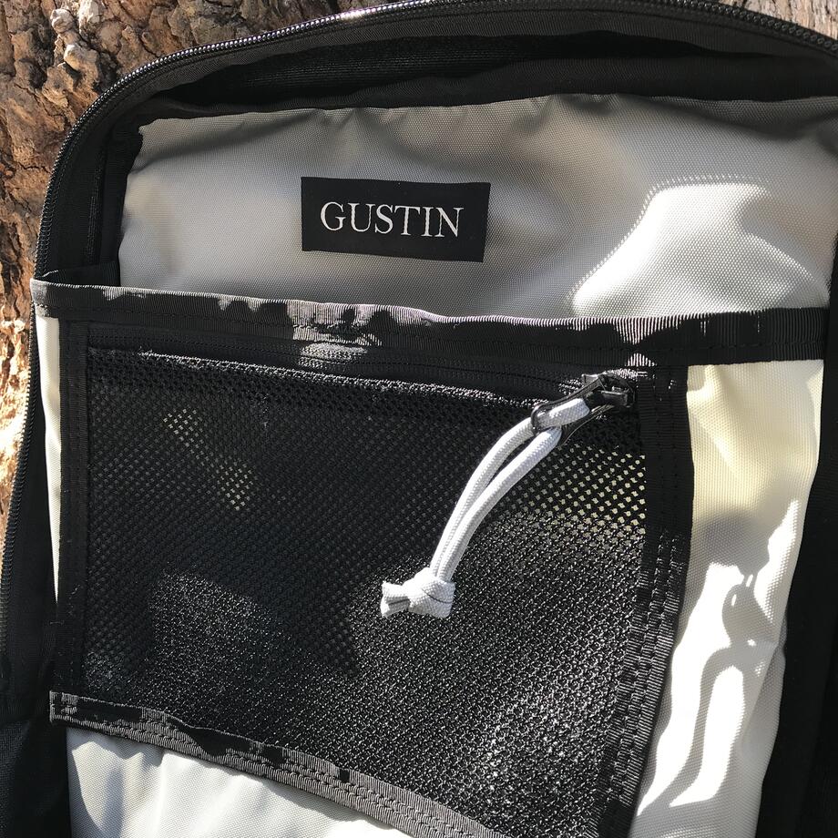 gustin commuter backpack - waxed field tan canvas