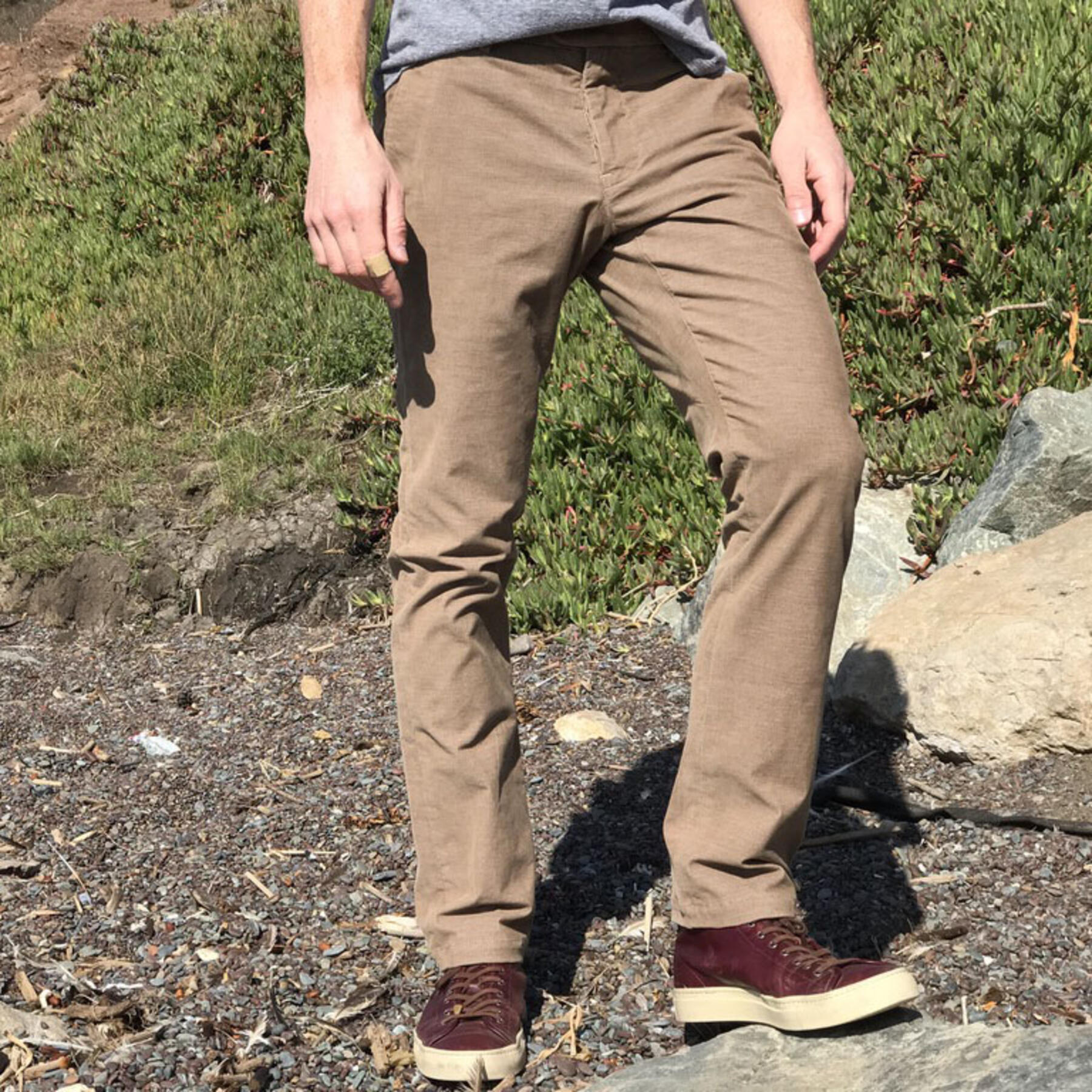 gustin #154 brown stretch corduroy chinos