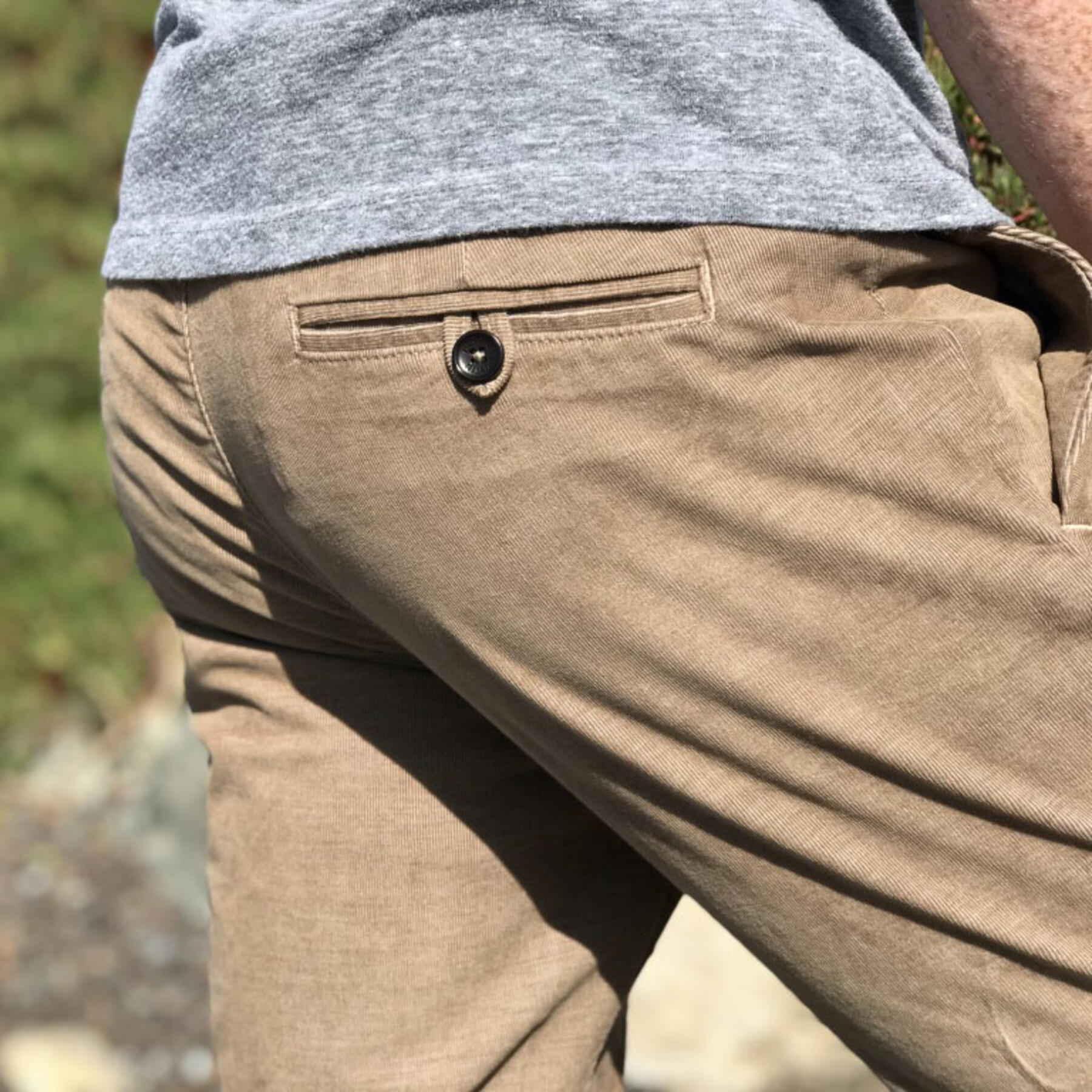 gustin #154 brown stretch corduroy chinos