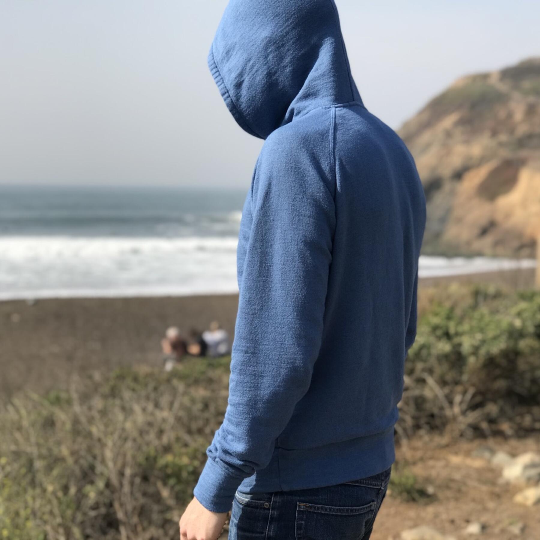 gustin ultra soft true blue hoodie