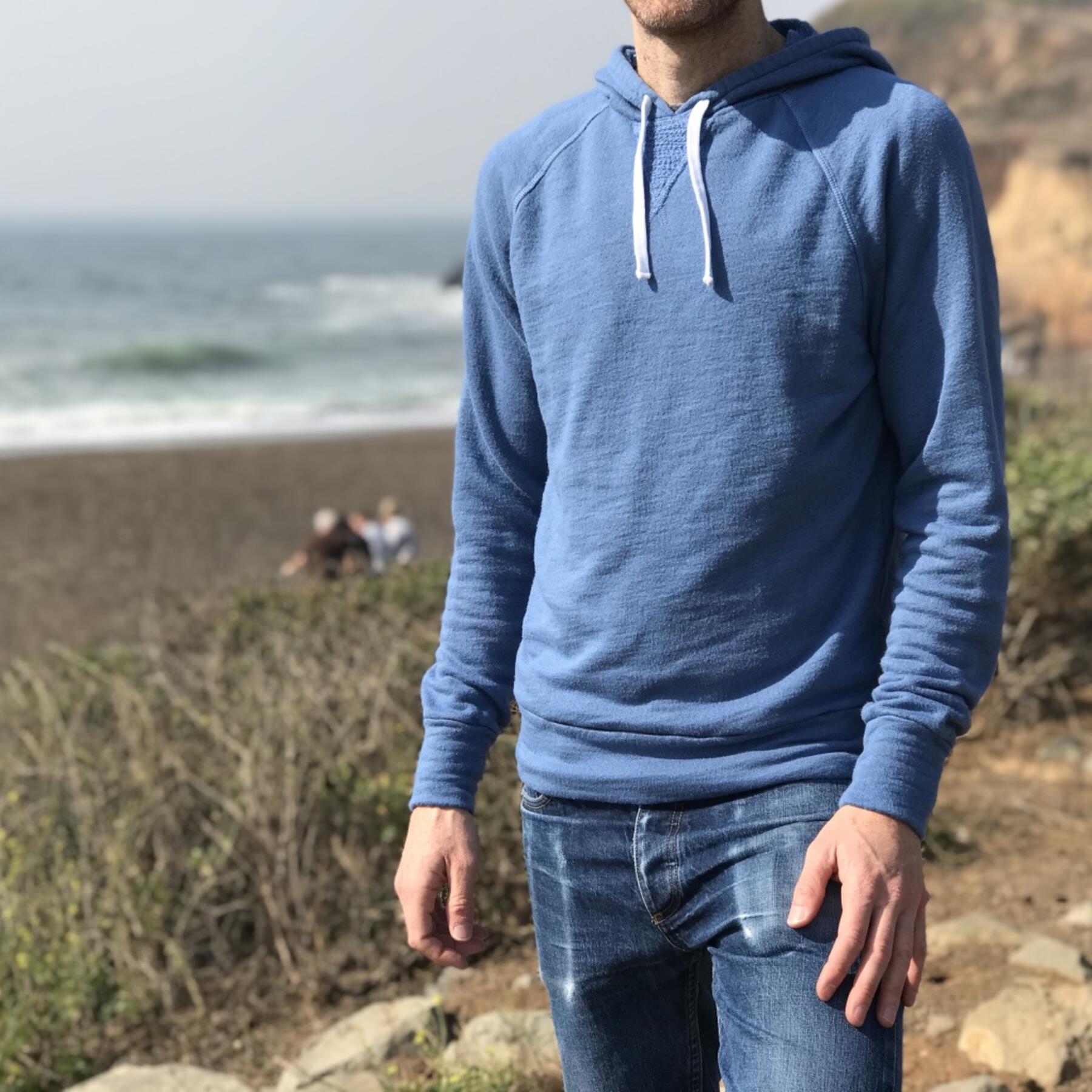 gustin ultra soft true blue hoodie