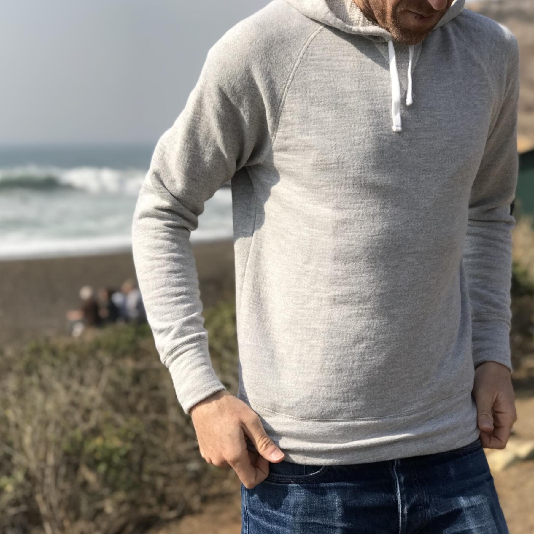 gustin ultra soft heather grey hoodie