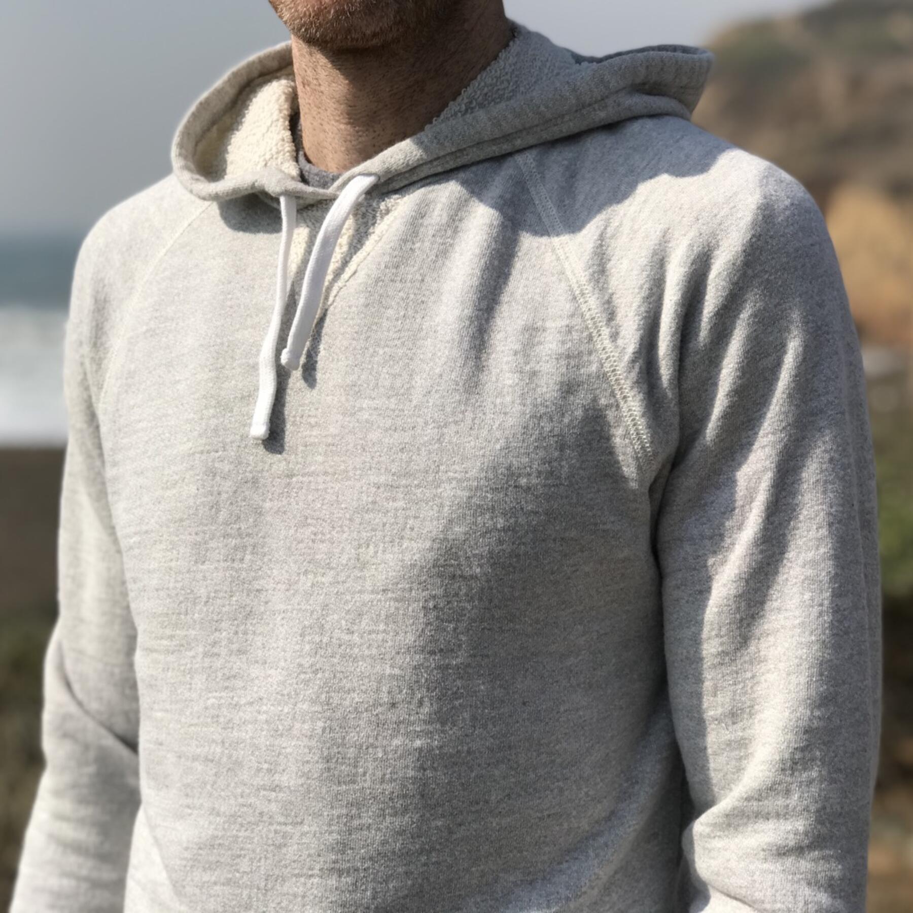 gustin ultra soft heather grey hoodie