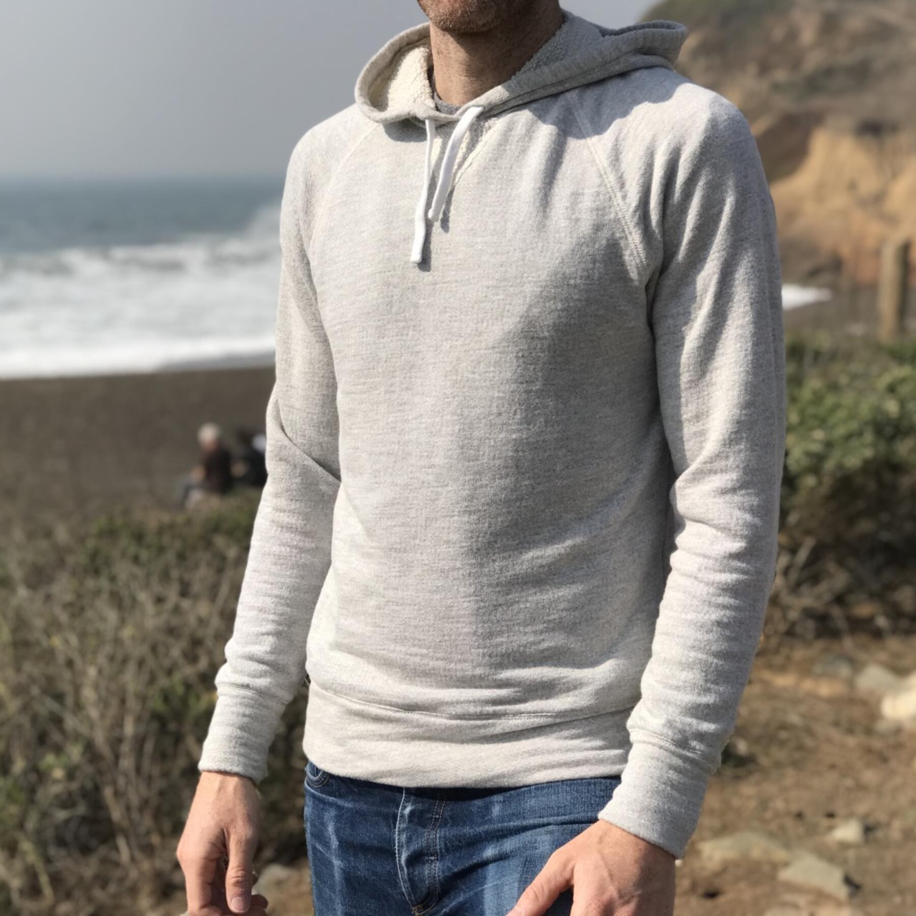 gustin ultra soft heather grey hoodie