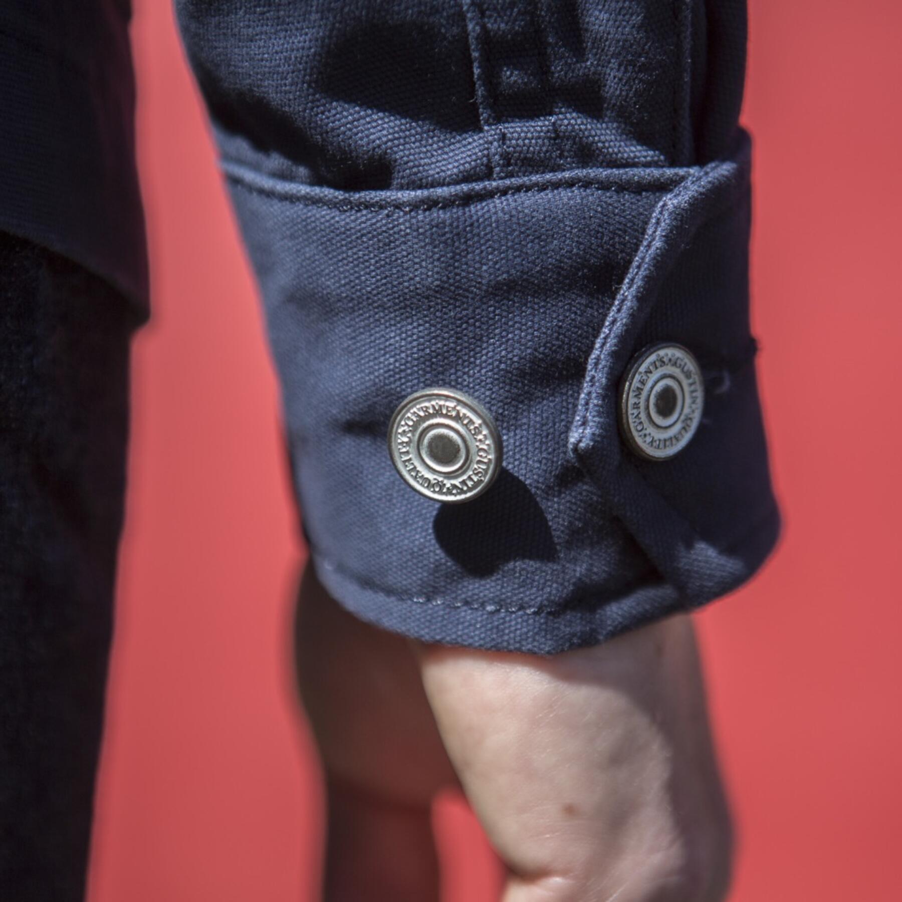 gustin field jacket - navy micro sanded canvas
