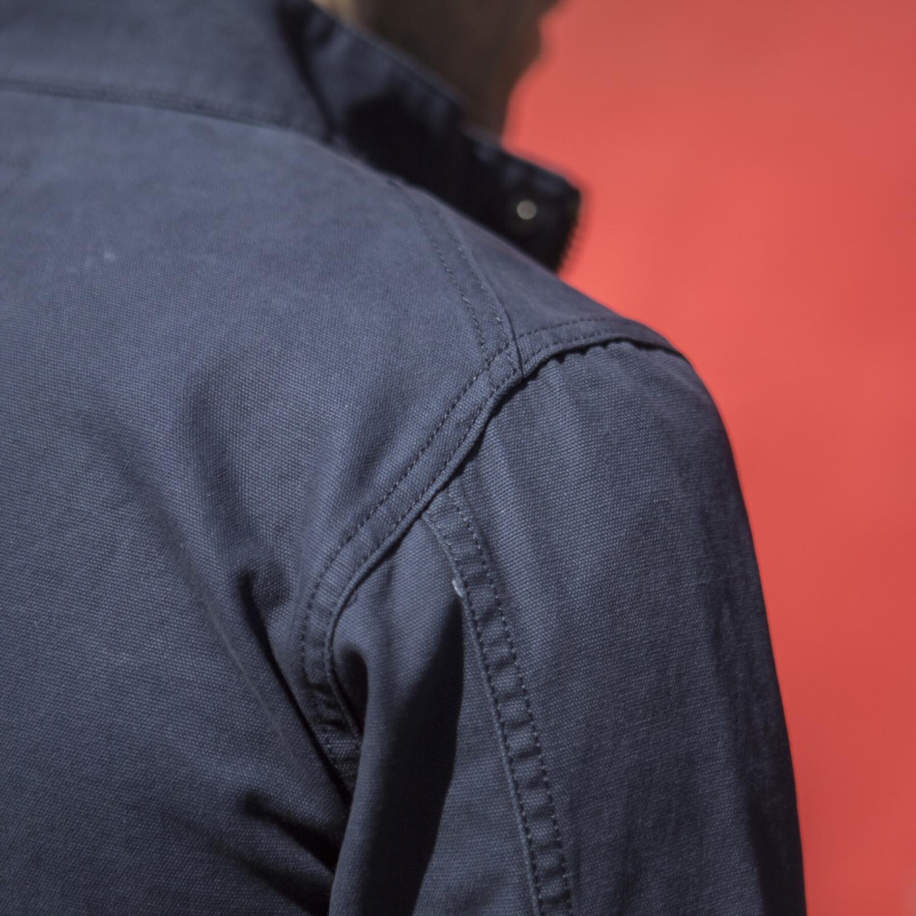 gustin field jacket - navy micro sanded canvas