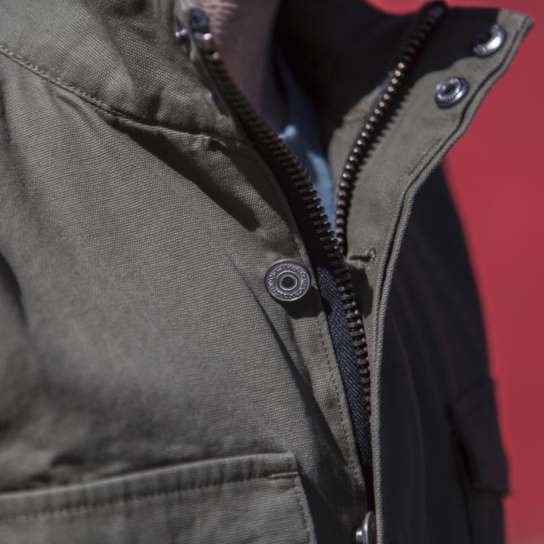 gustin field jacket - olive micro sanded canvas