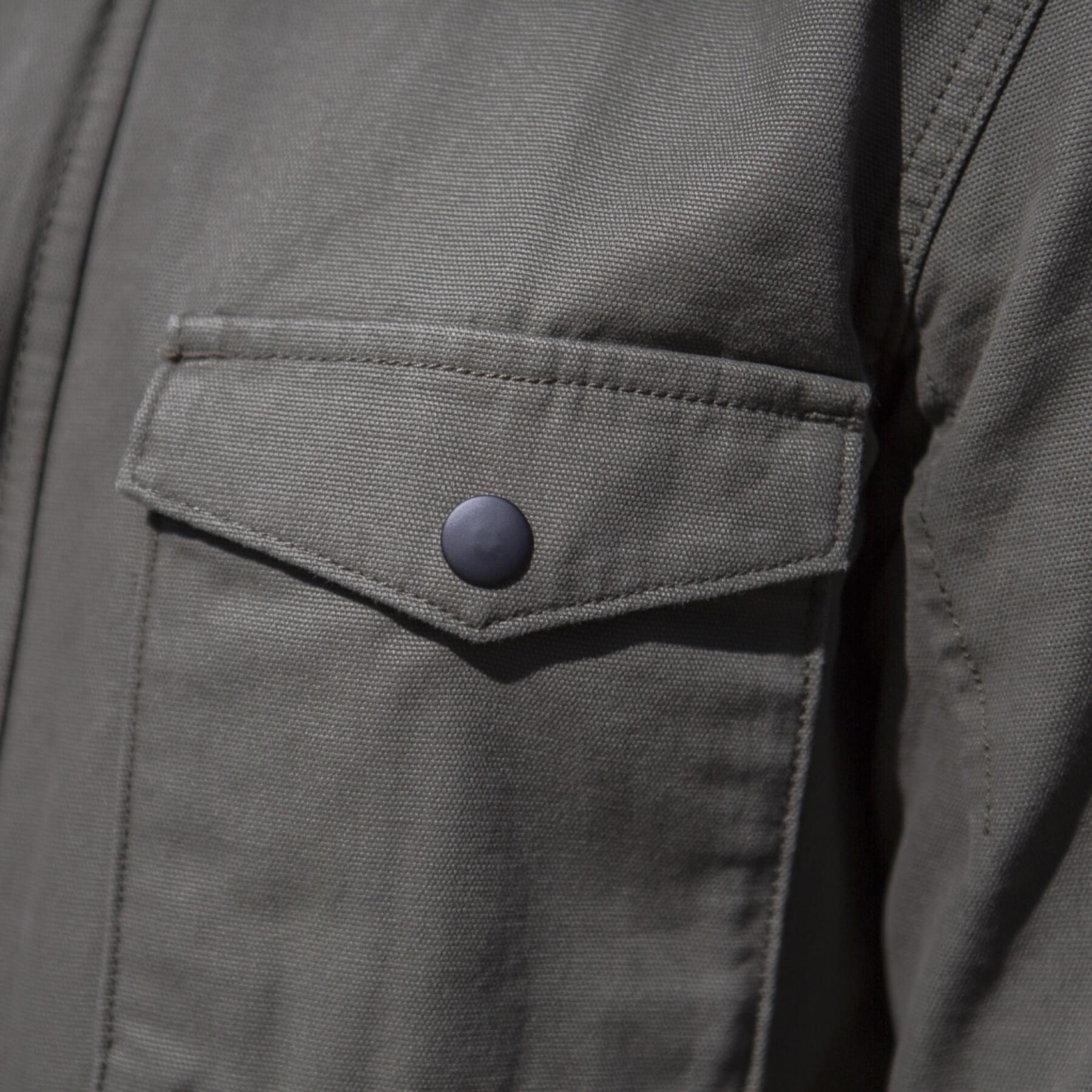 gustin field jacket - olive micro sanded canvas