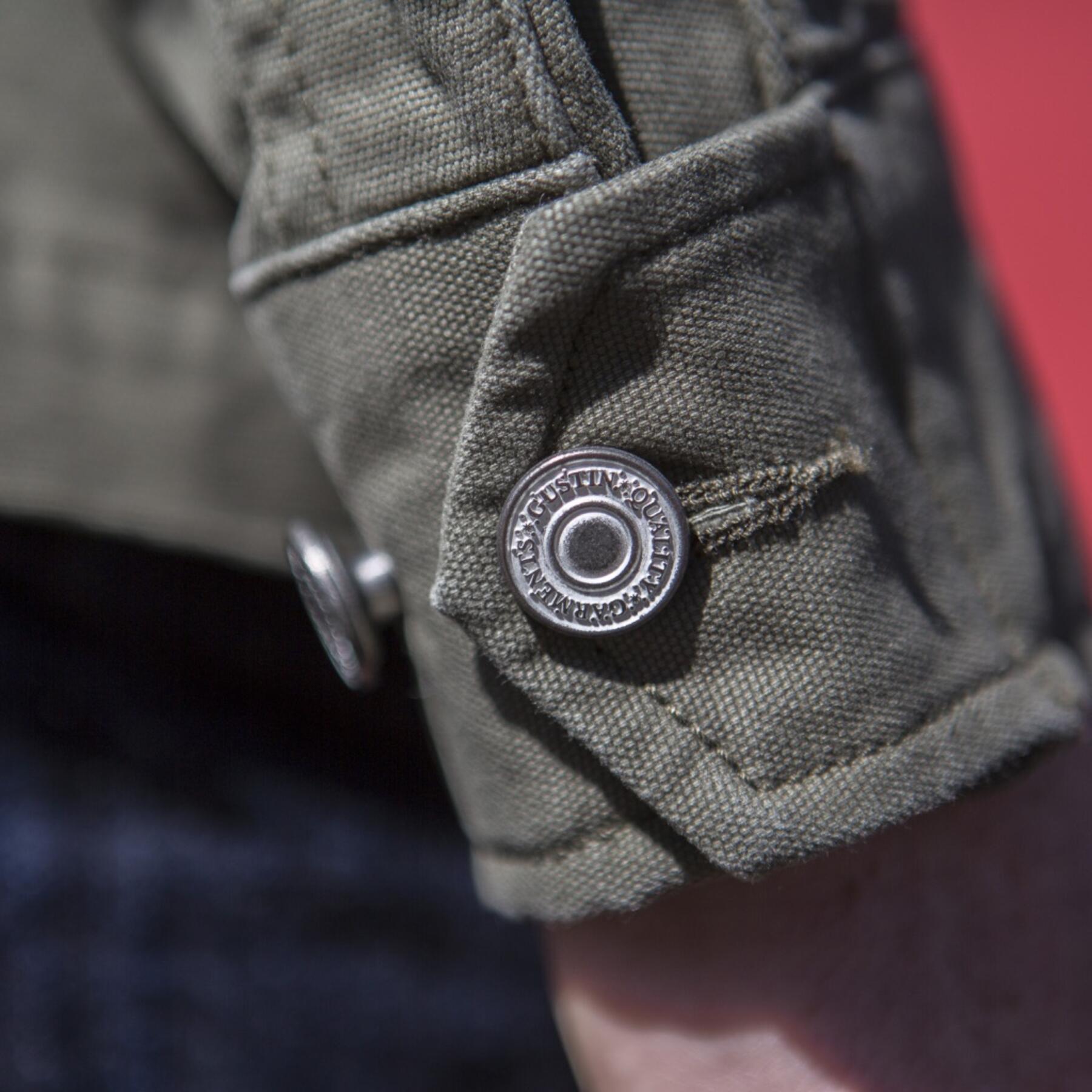 gustin field jacket - olive micro sanded canvas