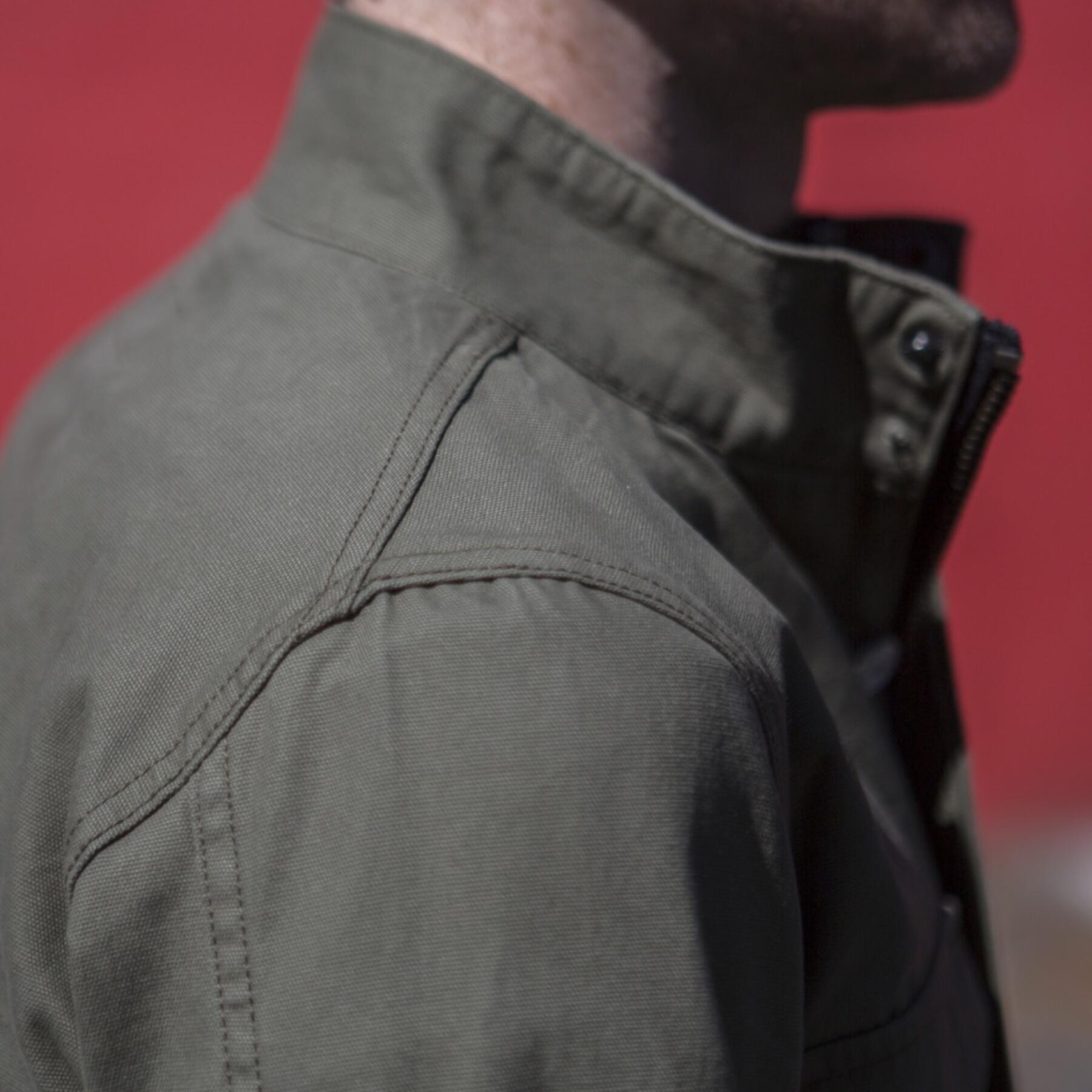 gustin field jacket - olive micro sanded canvas