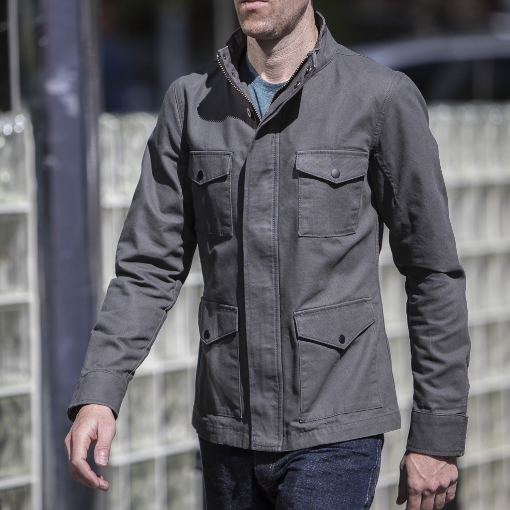 Field Jacket - Titanium Micro Sanded Canvas | Gustin Jackets