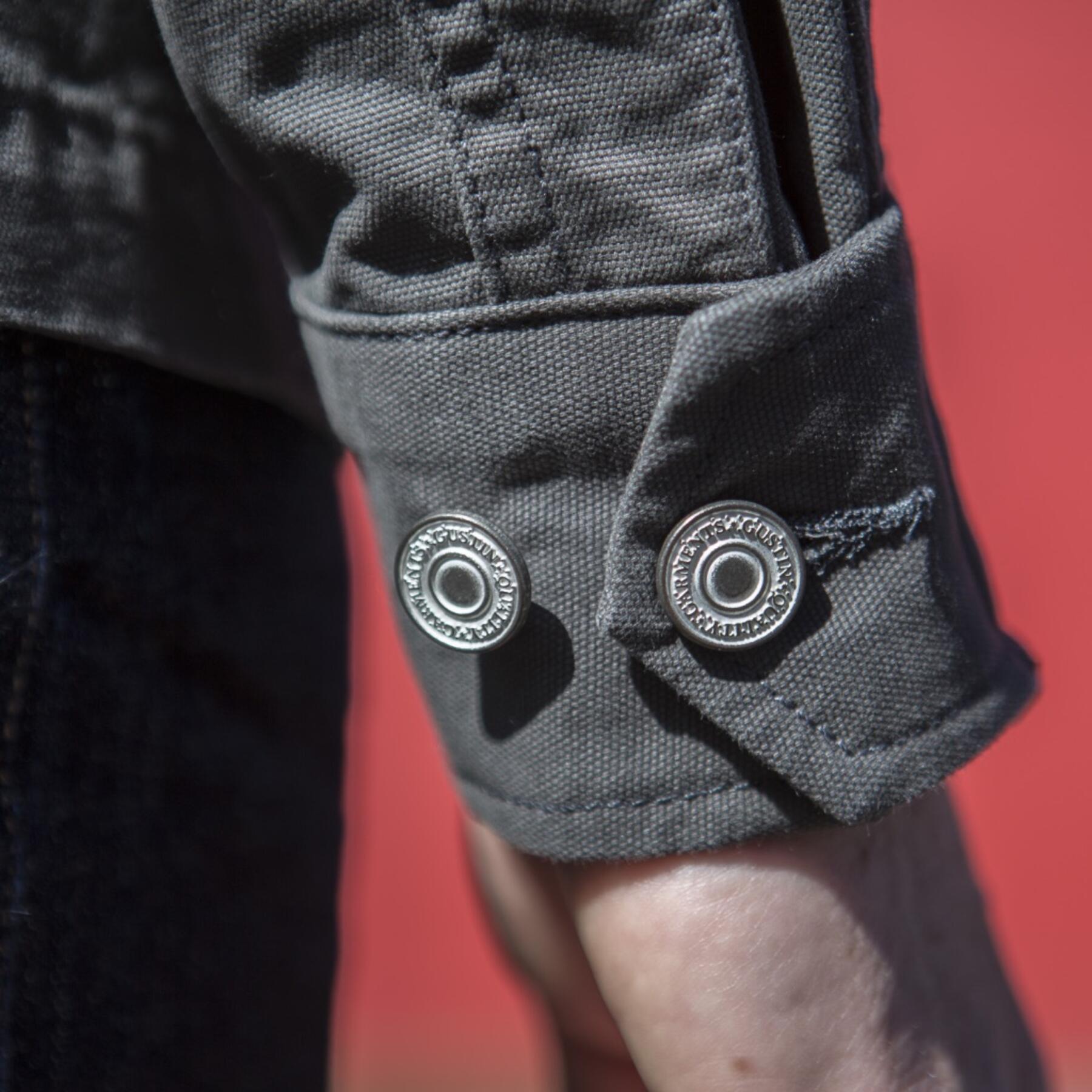gustin field jacket - titanium micro sanded canvas